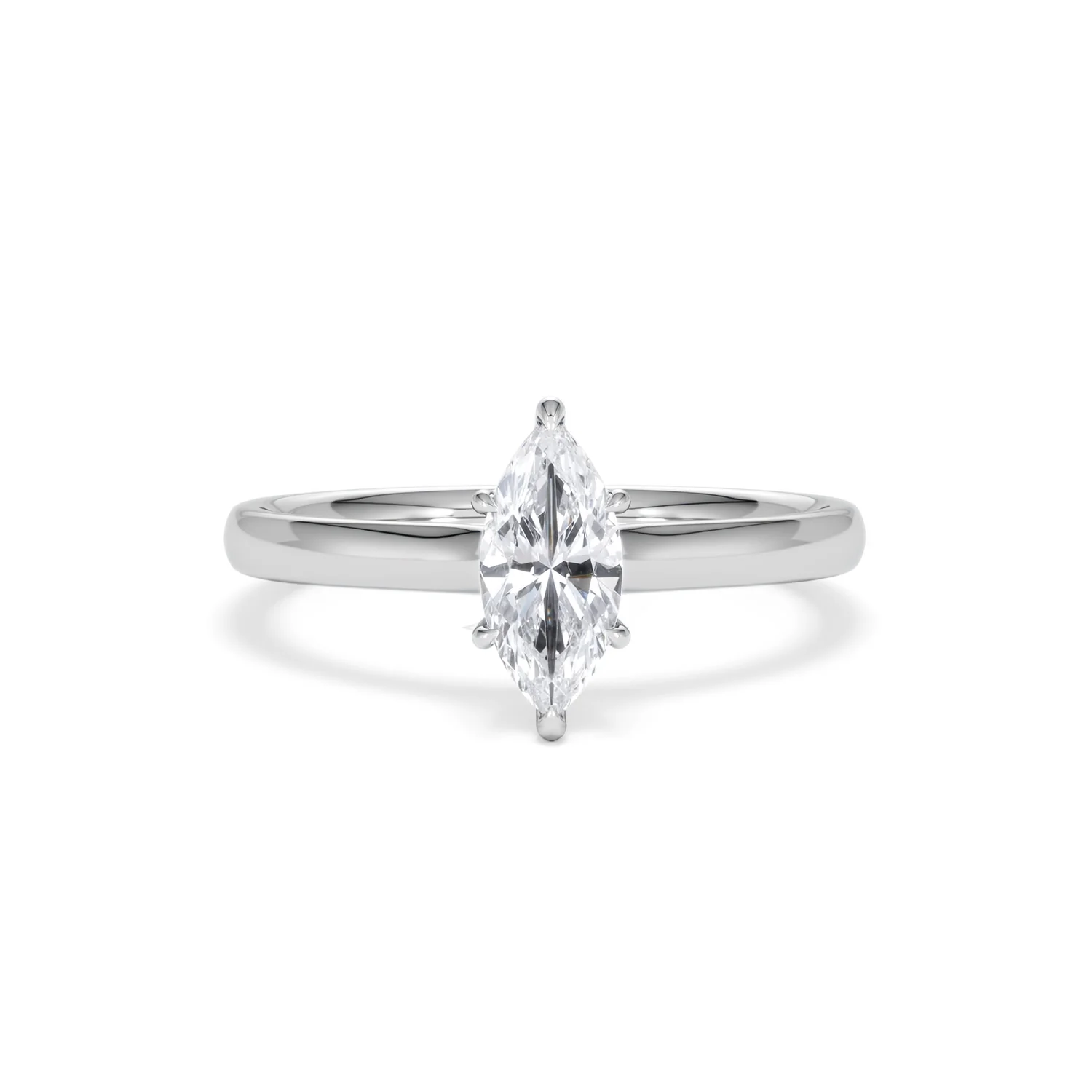 Amora Marquise 0.50ct Lab Diamond Engagement Ring F/VS Set in Platinum - Image 8