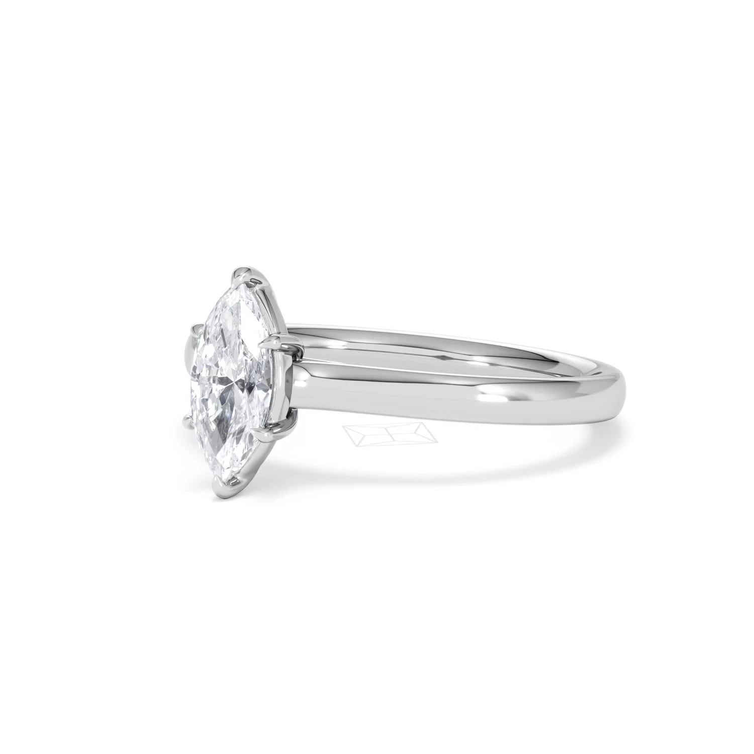 Amora Marquise 0.50ct Lab Diamond Engagement Ring F/VS Set in Platinum - Image 80