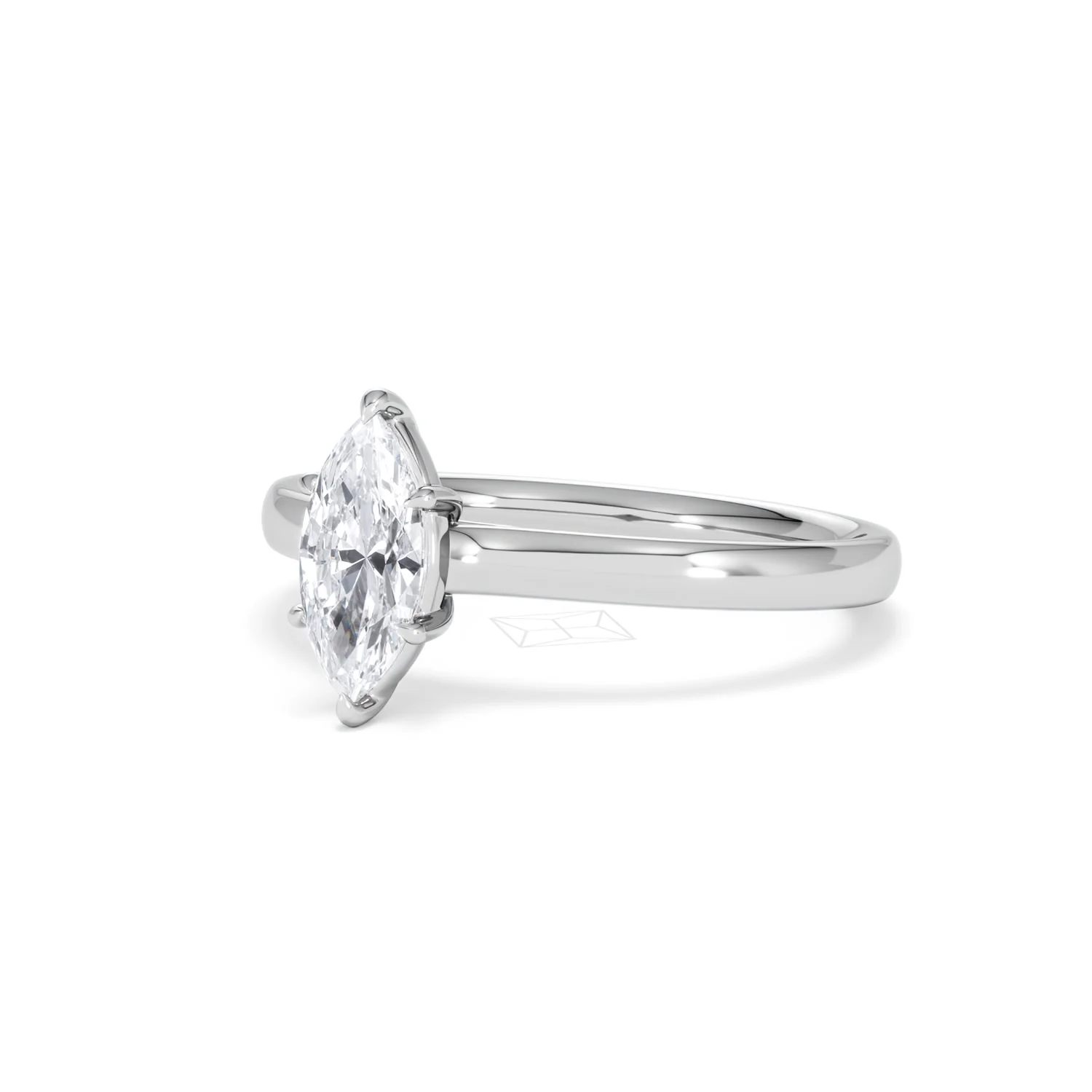 Amora Marquise 0.50ct Lab Diamond Engagement Ring F/VS Set in Platinum - Image 81