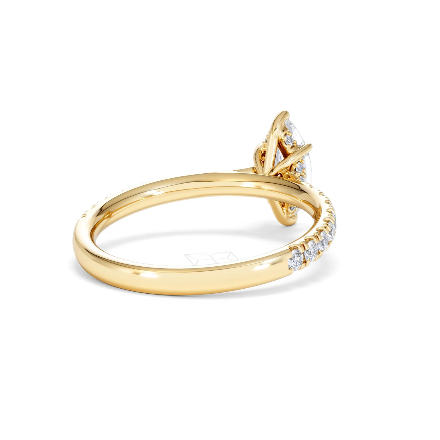 Amora Marquise 0.97ct Hidden Halo Diamond Engagement Ring With Side Stones Set in 18K Gold - Image 41
