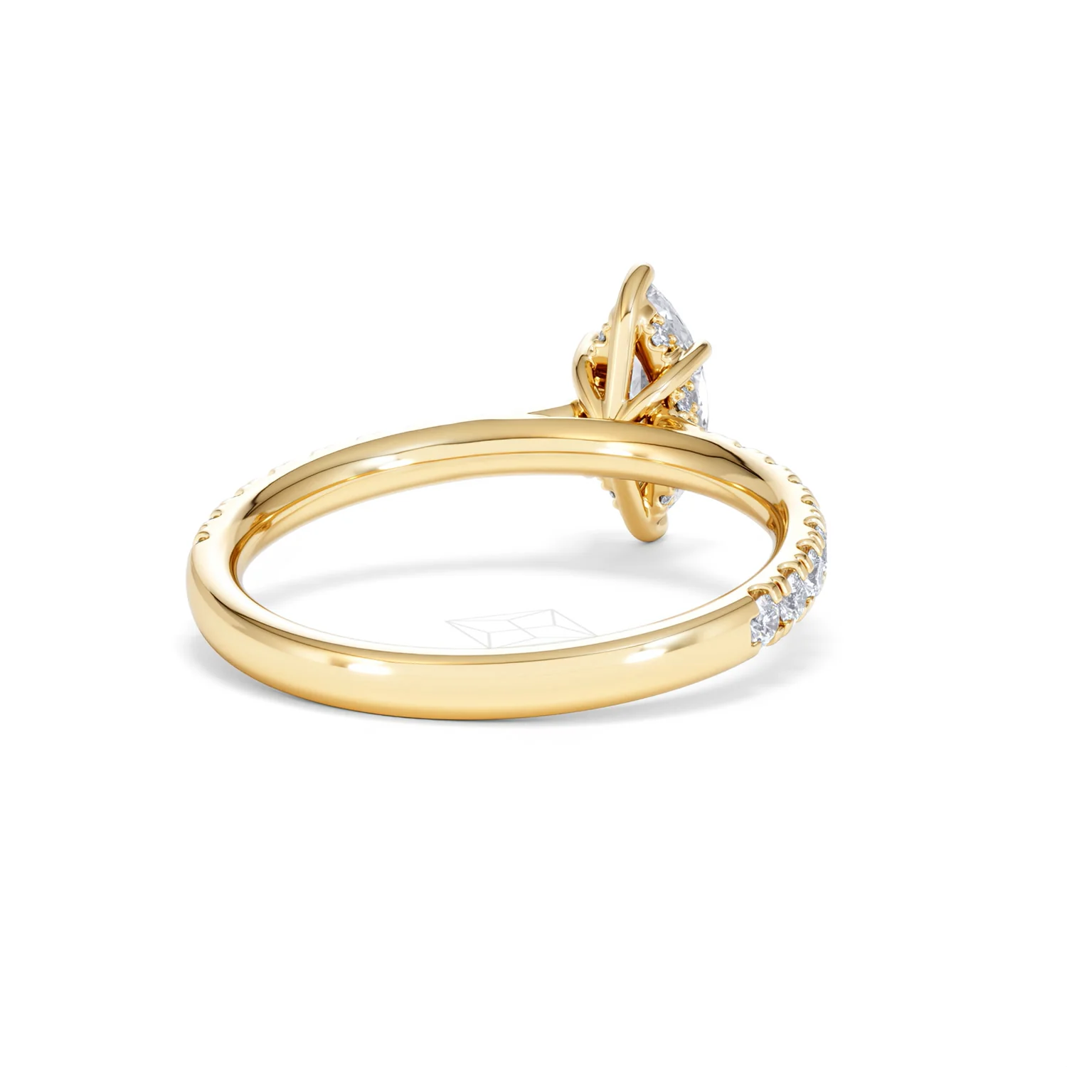 Amora Marquise 0.97ct Hidden Halo Diamond Engagement Ring With Side Stones Set in 18K Gold - Image 43