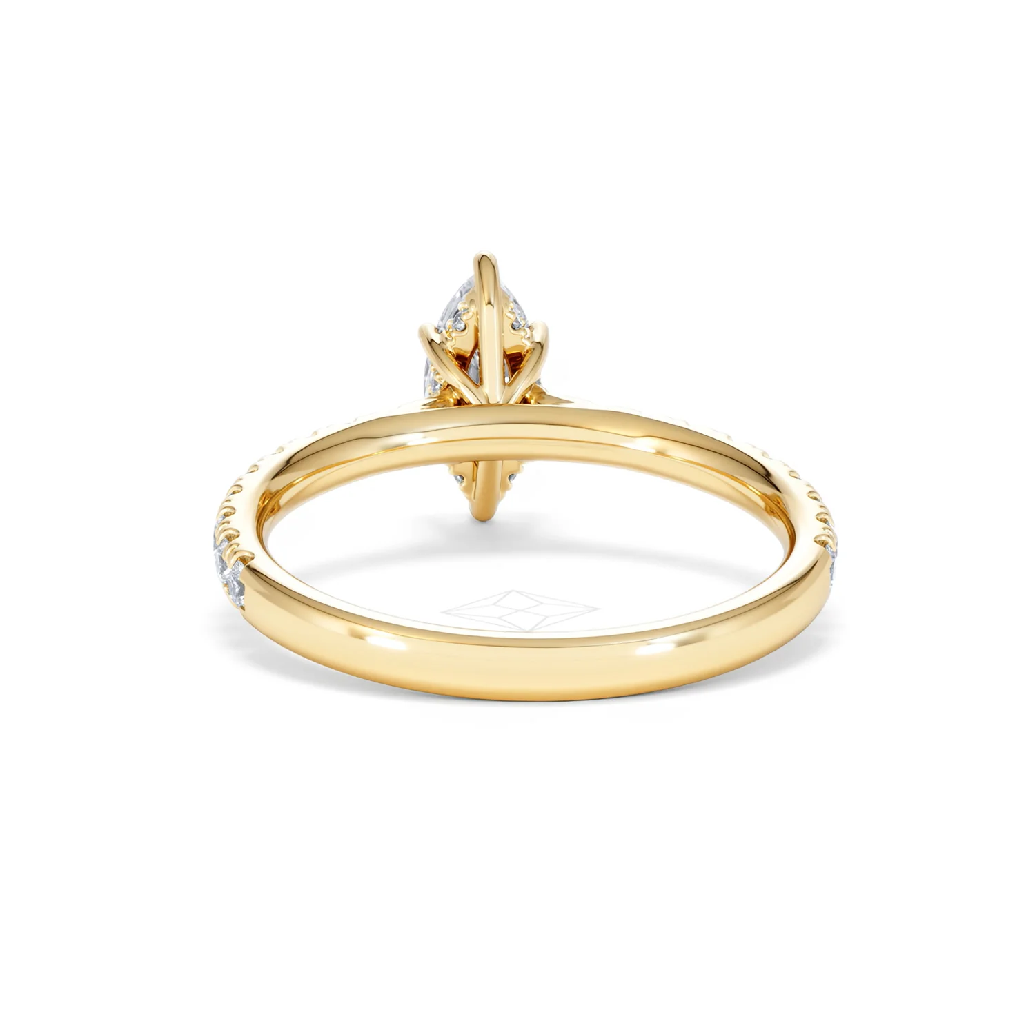 Amora Marquise 0.97ct Hidden Halo Diamond Engagement Ring With Side Stones Set in 18K Gold - Image 49