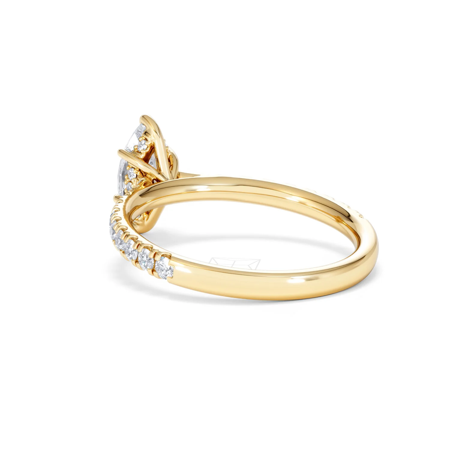 Amora Marquise 0.97ct Hidden Halo Diamond Engagement Ring With Side Stones Set in 18K Gold - Image 56