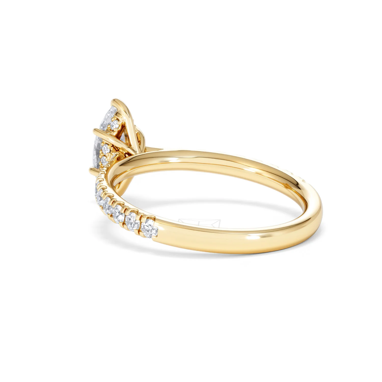Amora Marquise 0.97ct Hidden Halo Diamond Engagement Ring With Side Stones Set in 18K Gold - Image 57