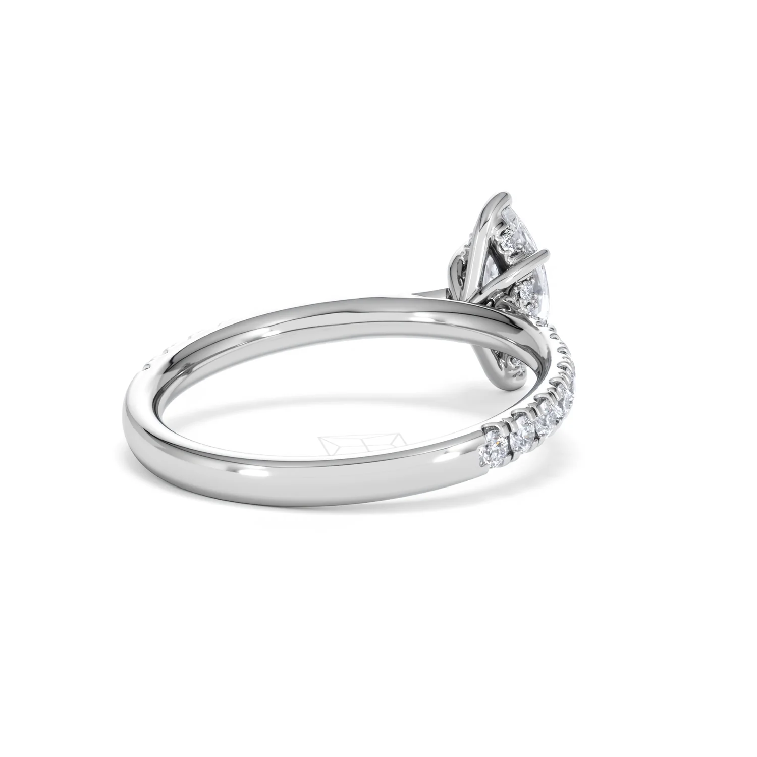 Amora Marquise 0.97ct Hidden Halo Diamond Engagement Ring With Side Stones Set in Platinum - Image 40