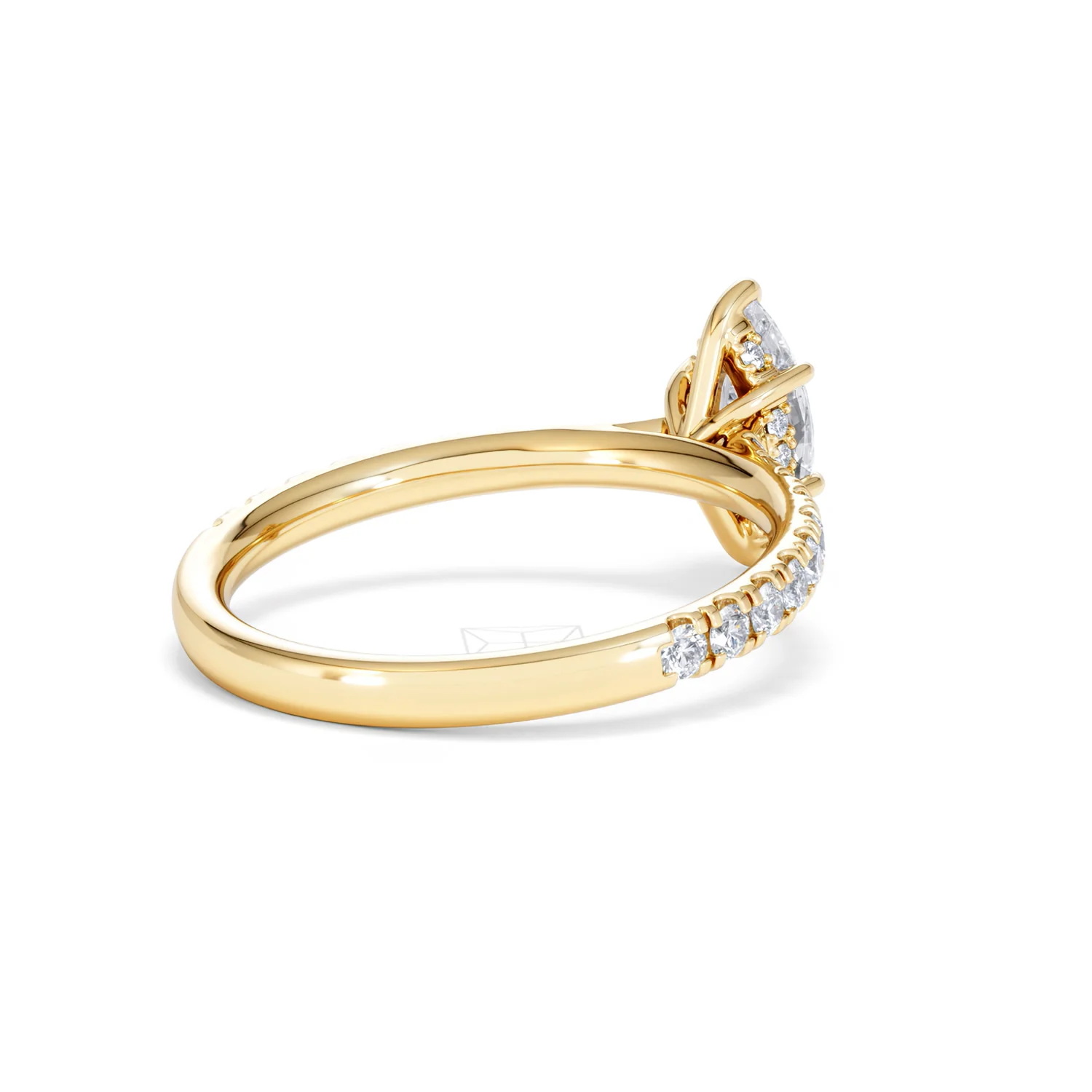 Amora Marquise 0.97ct Hidden Halo Lab Diamond Engagement Ring With Side Stones Set in 18K Gold - Image 39