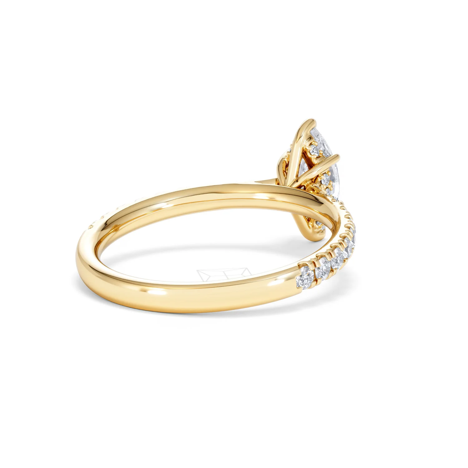 Amora Marquise 0.97ct Hidden Halo Lab Diamond Engagement Ring With Side Stones Set in 18K Gold - Image 40