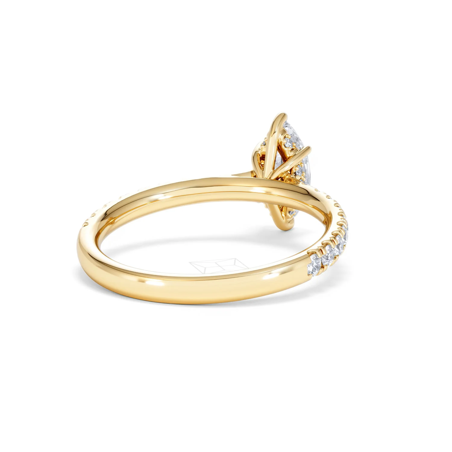 Amora Marquise 0.97ct Hidden Halo Lab Diamond Engagement Ring With Side Stones Set in 18K Gold - Image 42