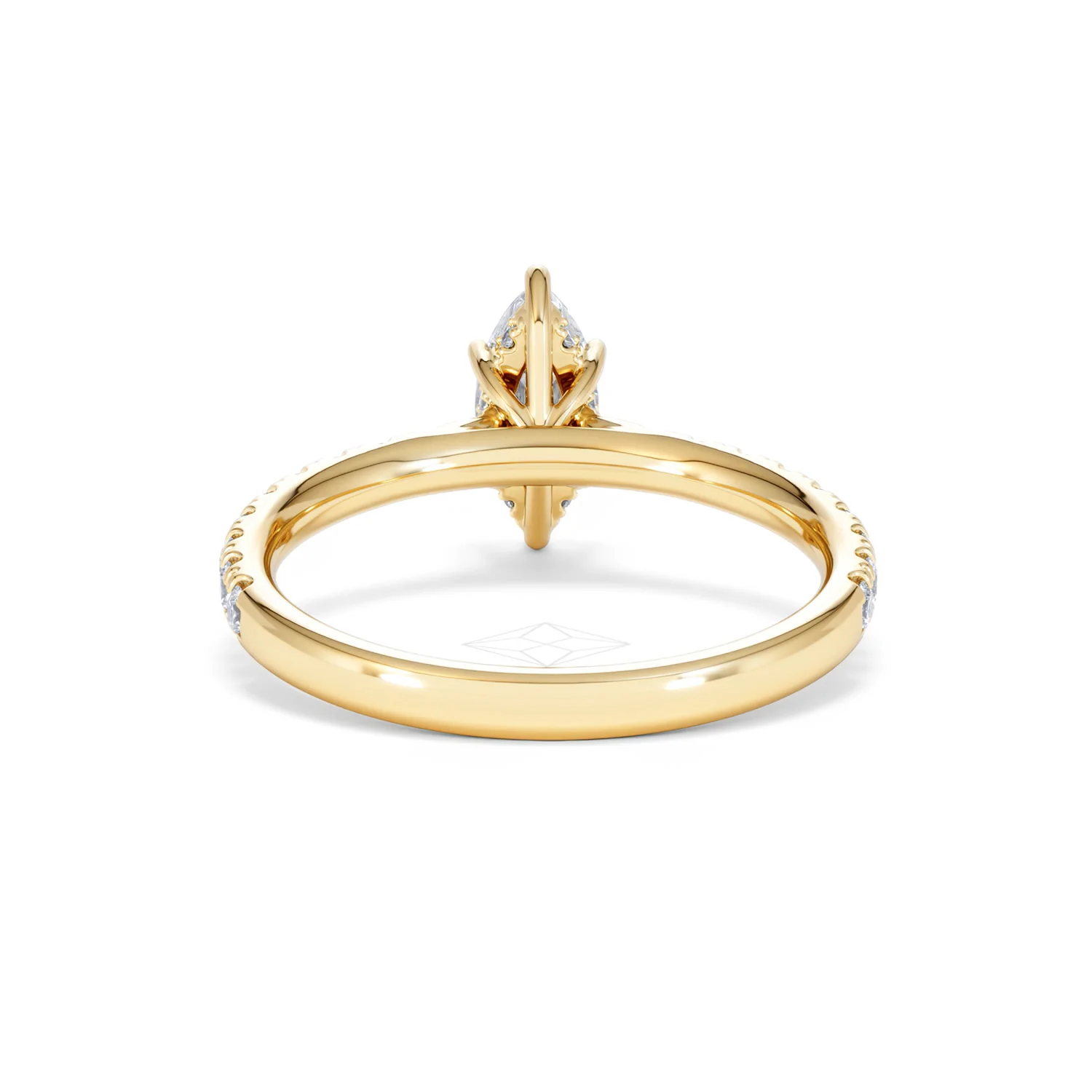 Amora Marquise 0.97ct Hidden Halo Lab Diamond Engagement Ring With Side Stones Set in 18K Gold - Image 48