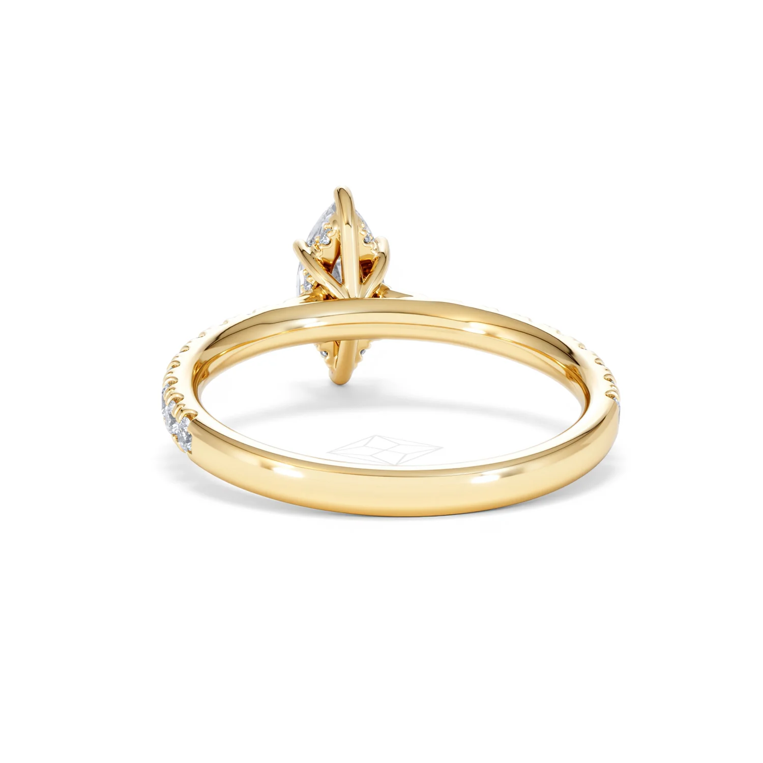 Amora Marquise 0.97ct Hidden Halo Lab Diamond Engagement Ring With Side Stones Set in 18K Gold - Image 50