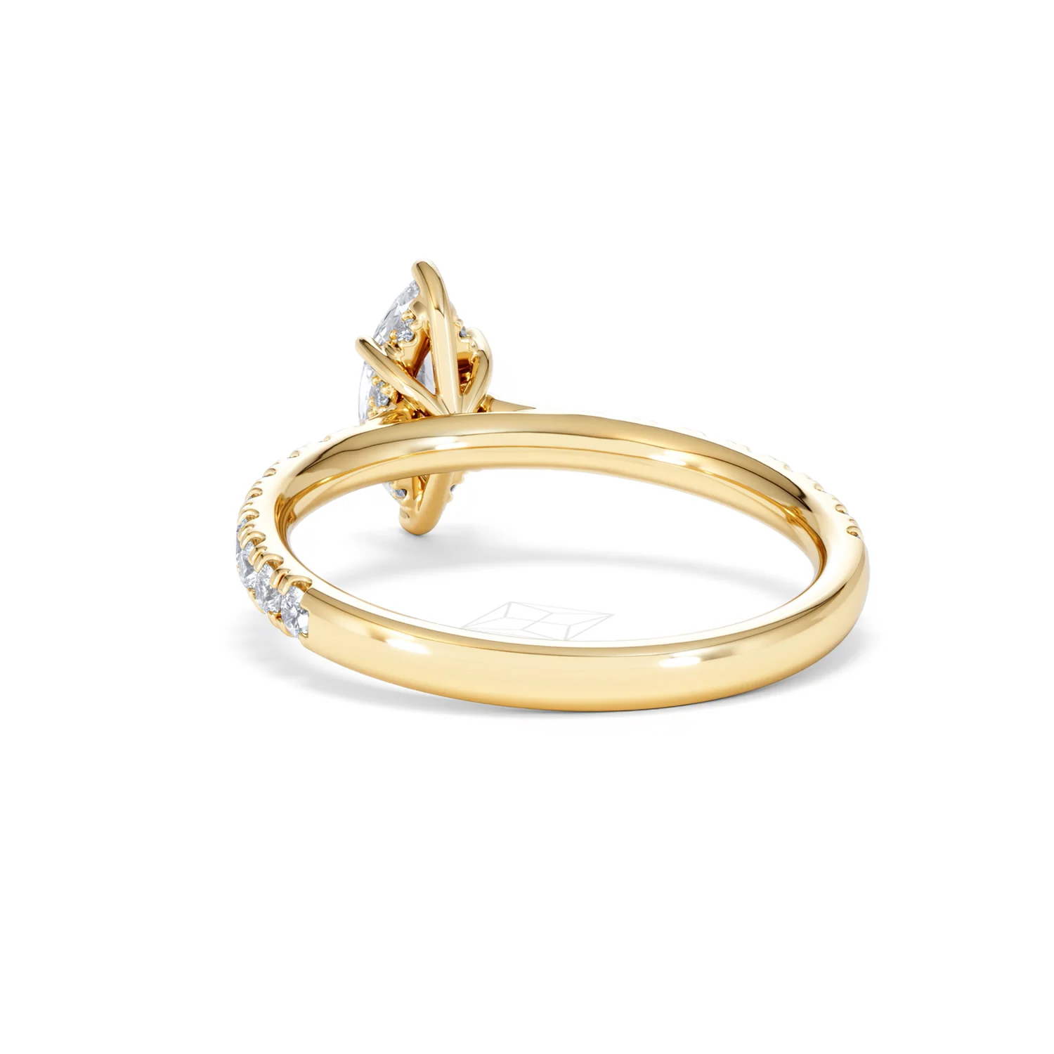 Amora Marquise 0.97ct Hidden Halo Lab Diamond Engagement Ring With Side Stones Set in 18K Gold - Image 52