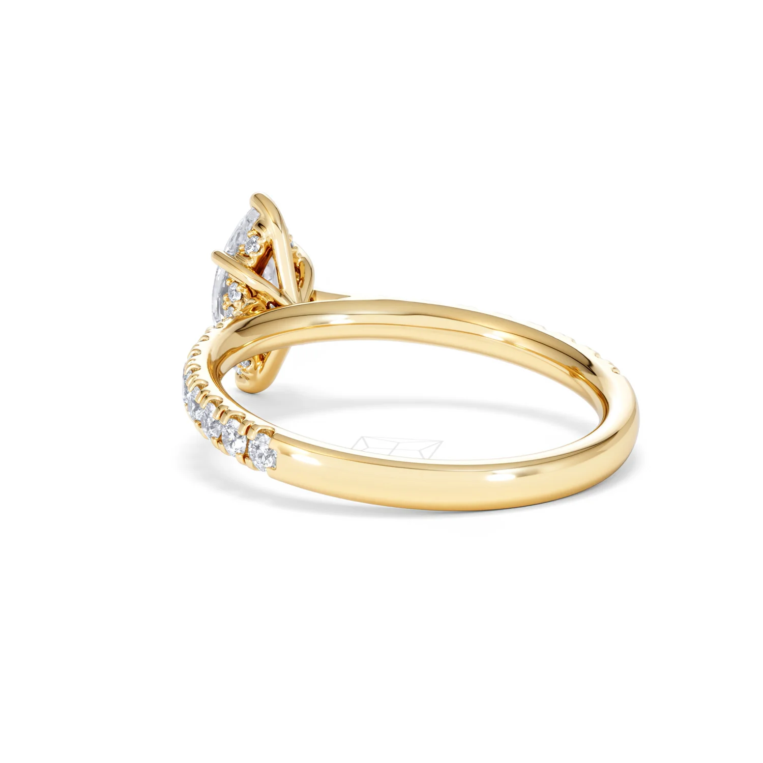 Amora Marquise 0.97ct Hidden Halo Lab Diamond Engagement Ring With Side Stones Set in 18K Gold - Image 55