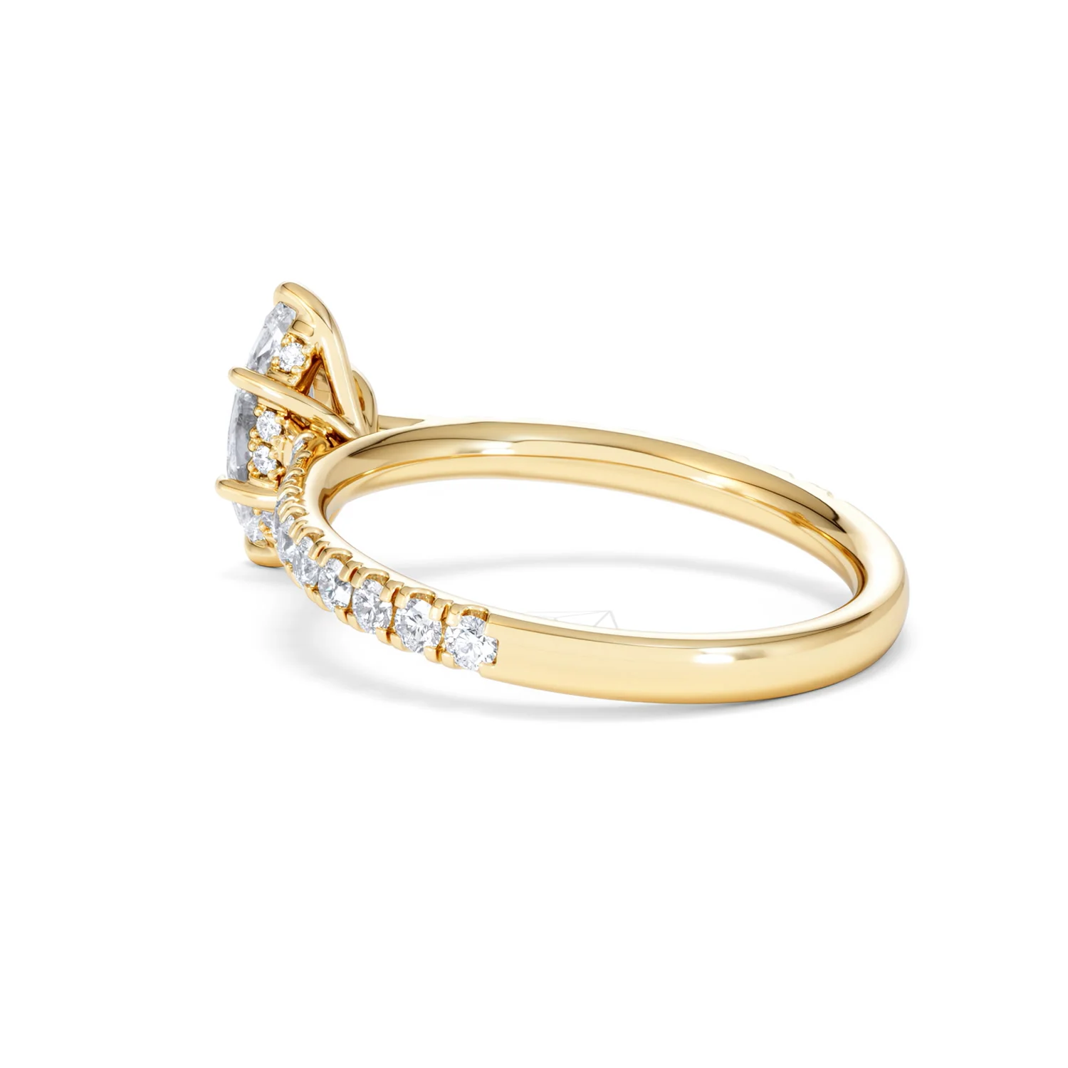 Amora Marquise 0.97ct Hidden Halo Lab Diamond Engagement Ring With Side Stones Set in 18K Gold - Image 59