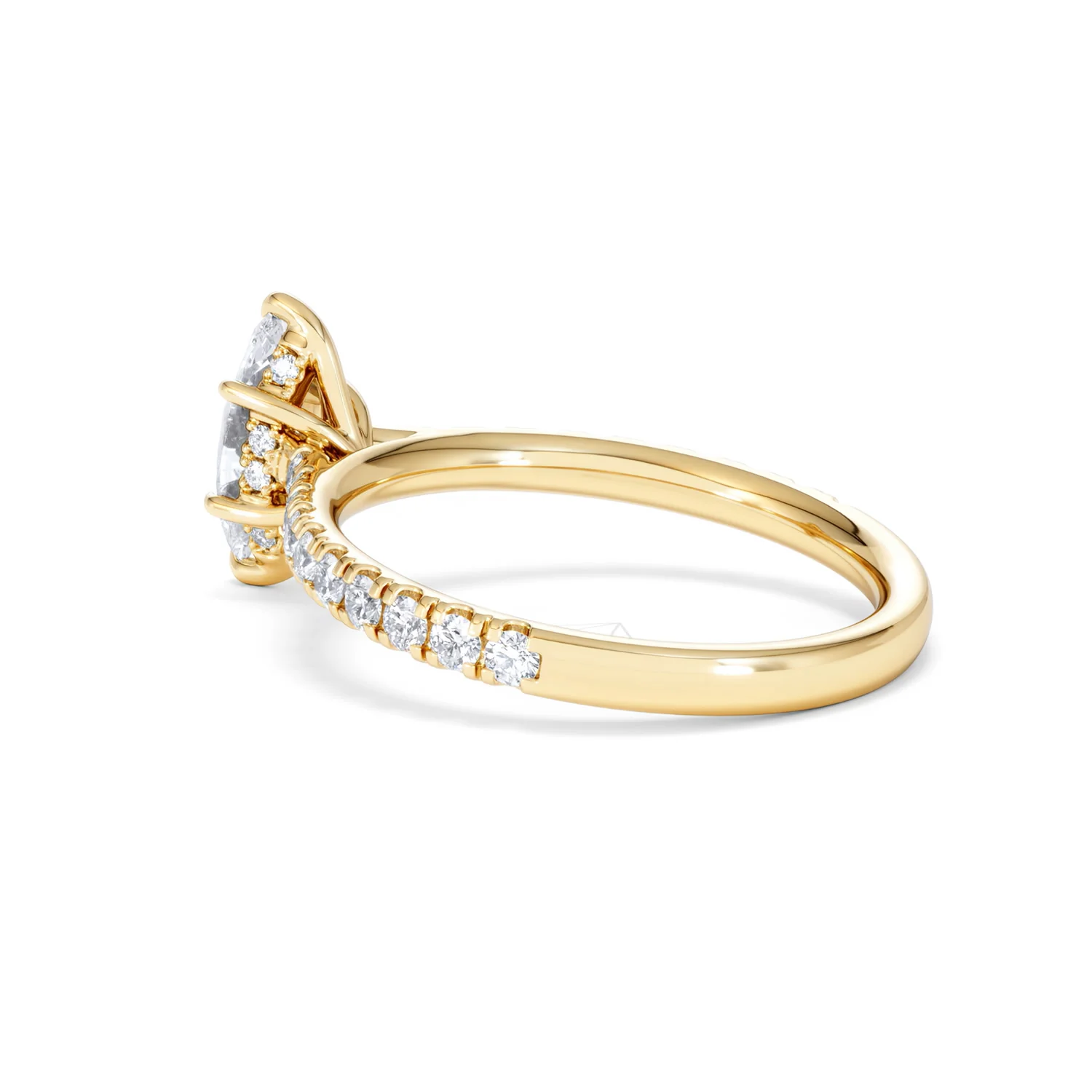 Amora Marquise 0.97ct Hidden Halo Lab Diamond Engagement Ring With Side Stones Set in 18K Gold - Image 60
