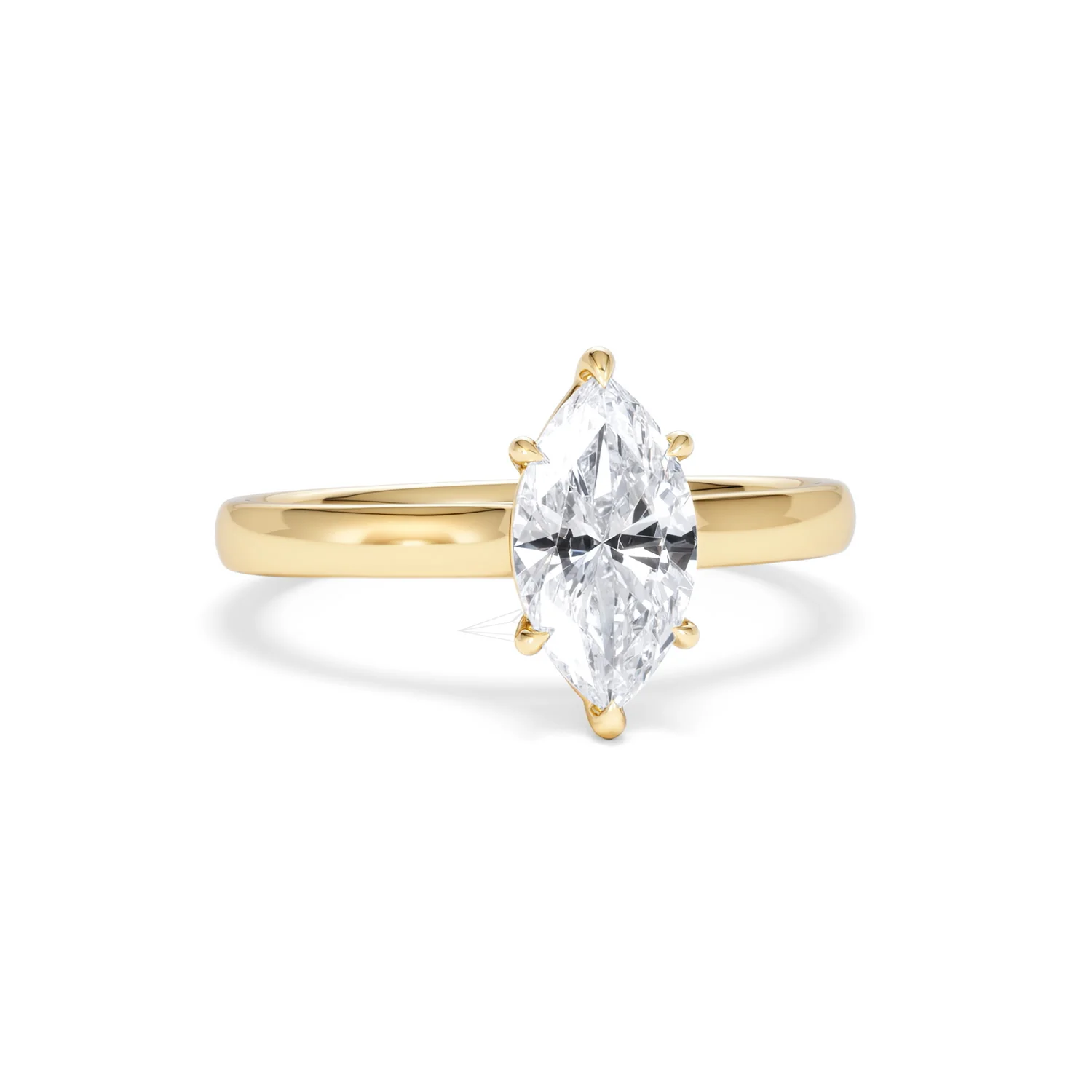 Amora Marquise 1.00ct Lab Diamond Engagement Ring F/VS Set in 18K Gold - Image 12