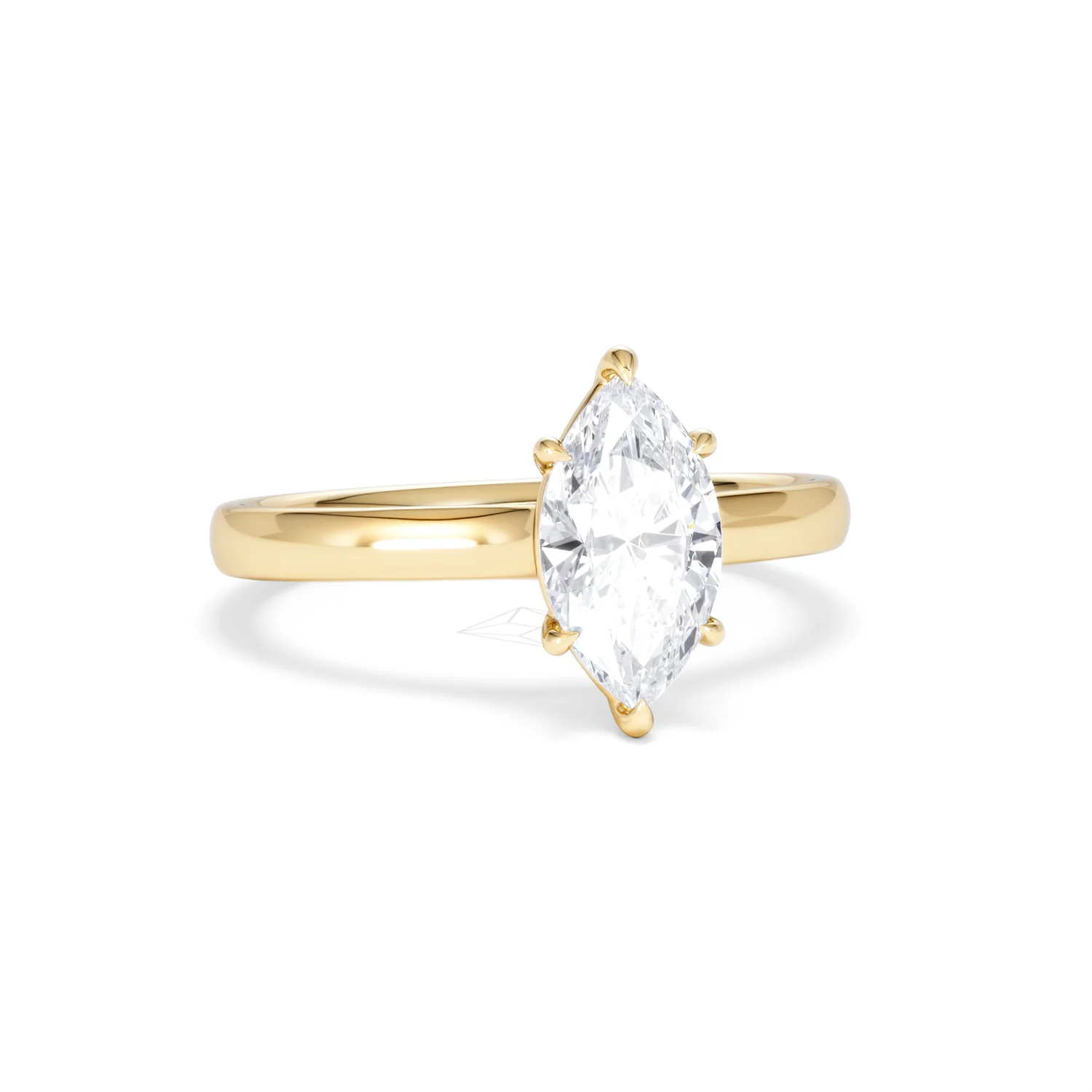 Amora Marquise 1.00ct Lab Diamond Engagement Ring F/VS Set in 18K Gold - Image 13
