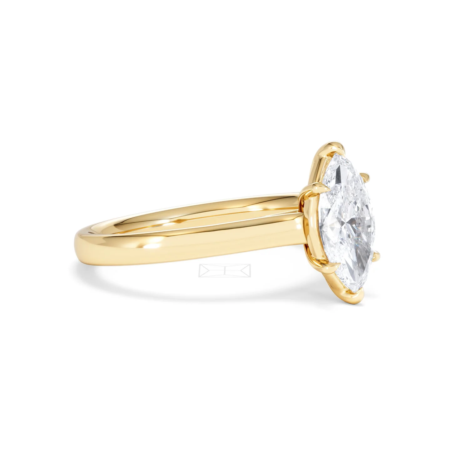 Amora Marquise 1.00ct Lab Diamond Engagement Ring F/VS Set in 18K Gold - Image 20