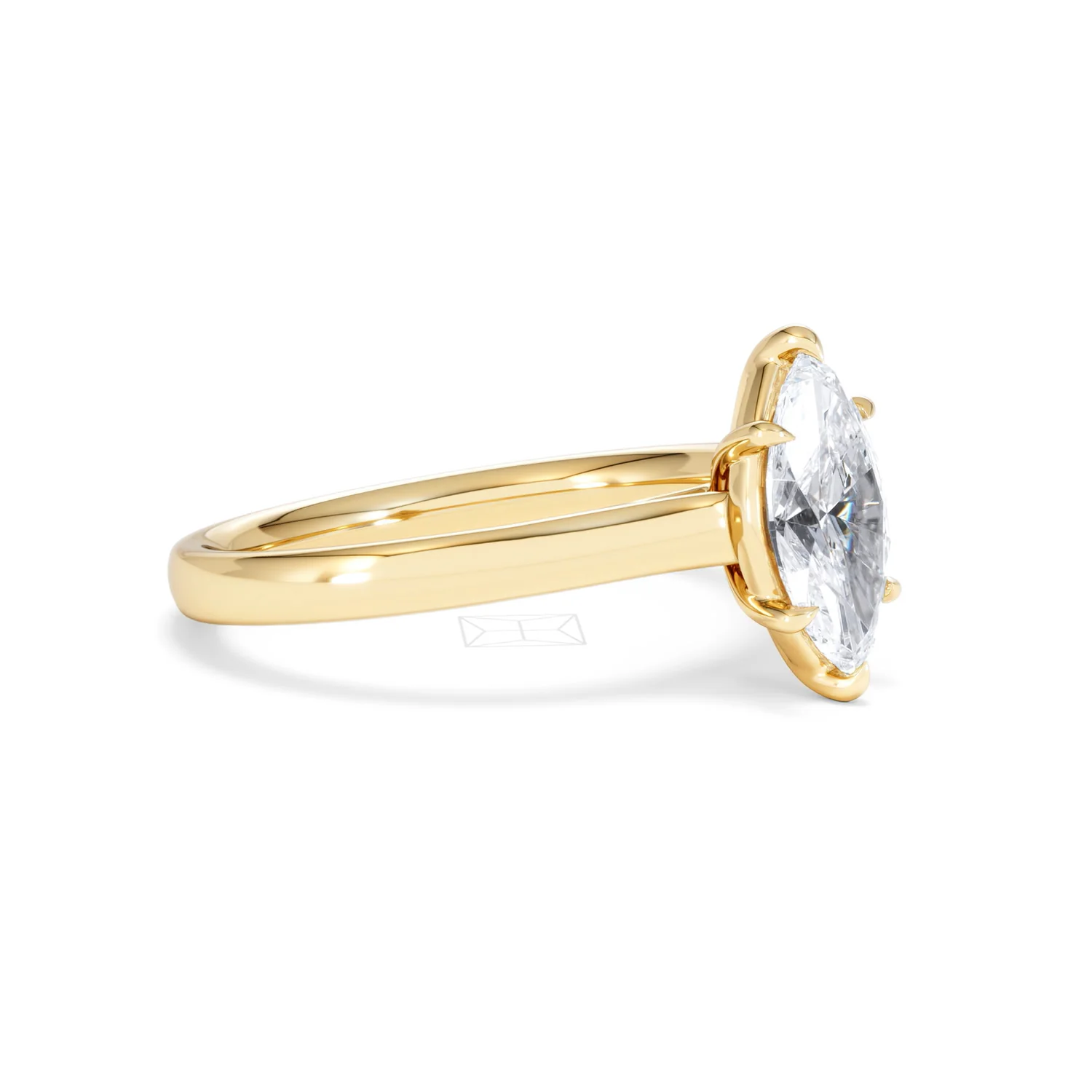 Amora Marquise 1.00ct Lab Diamond Engagement Ring F/VS Set in 18K Gold - Image 21