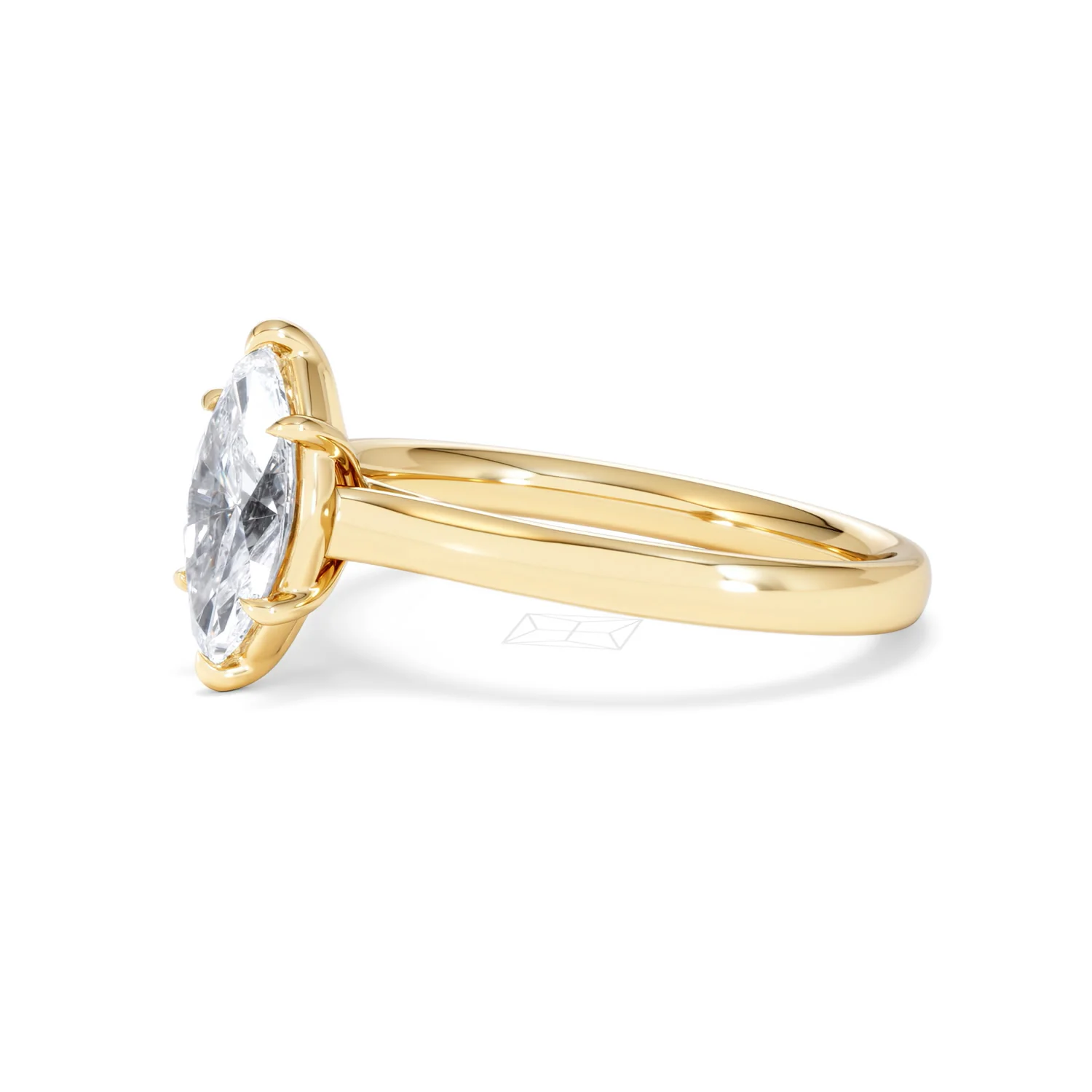 Amora Marquise 1.00ct Lab Diamond Engagement Ring F/VS Set in 18K Gold - Image 77