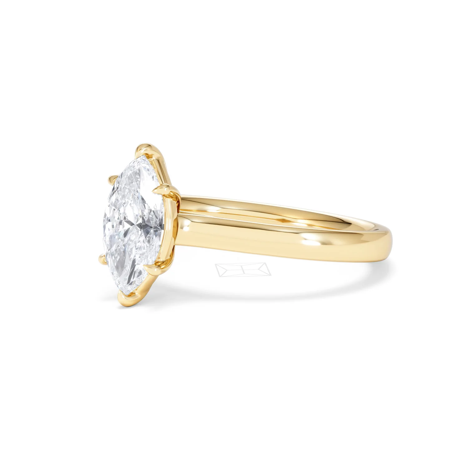 Amora Marquise 1.00ct Lab Diamond Engagement Ring F/VS Set in 18K Gold - Image 81