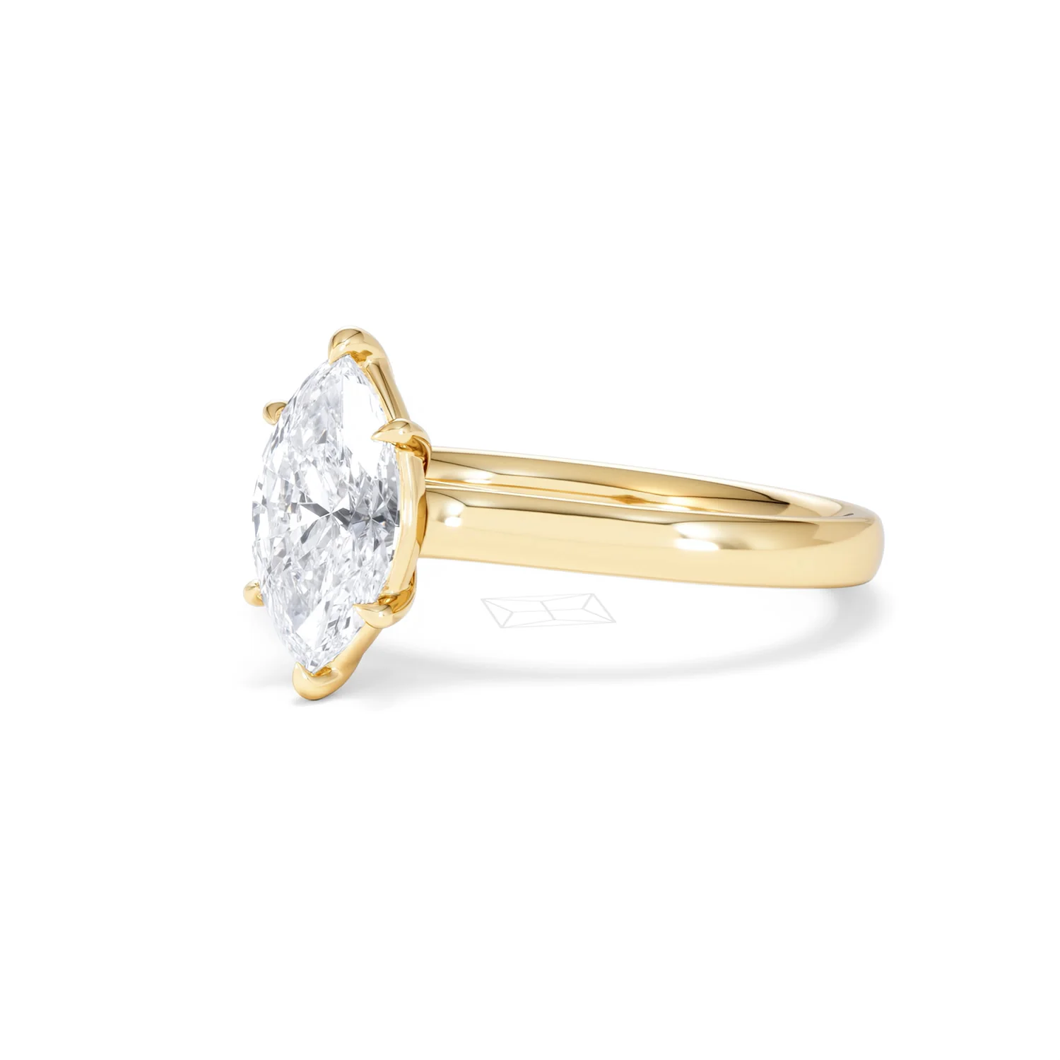 Amora Marquise 1.00ct Lab Diamond Engagement Ring F/VS Set in 18K Gold - Image 82