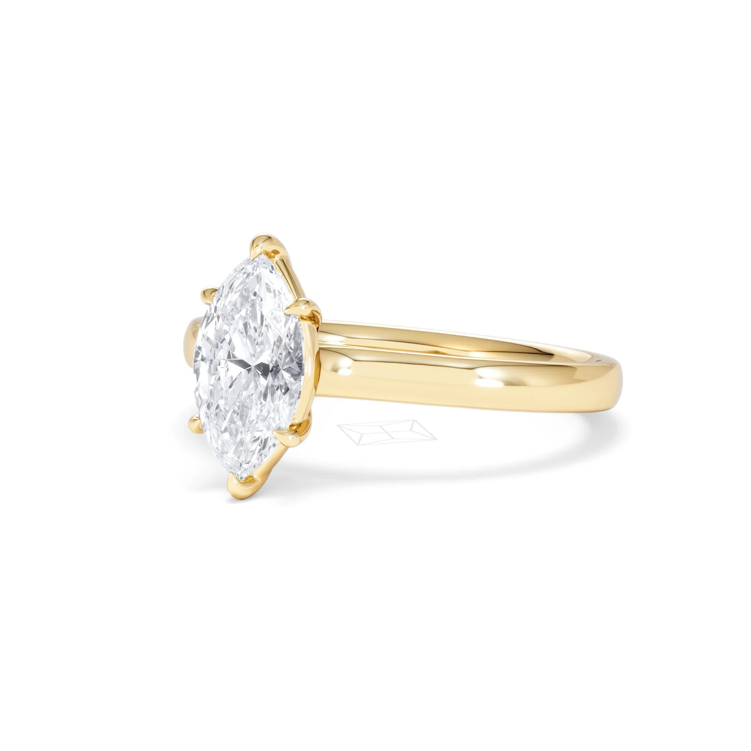 Amora Marquise 1.00ct Lab Diamond Engagement Ring F/VS Set in 18K Gold - Image 83