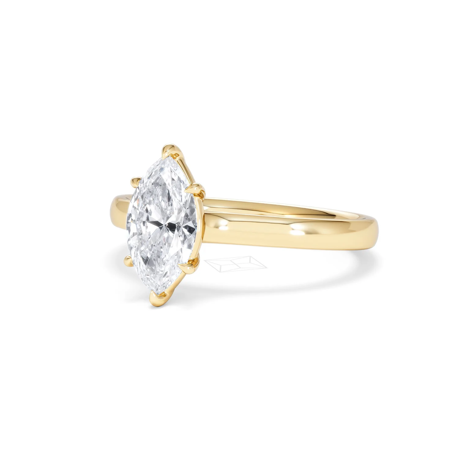Amora Marquise 1.00ct Lab Diamond Engagement Ring F/VS Set in 18K Gold - Image 84