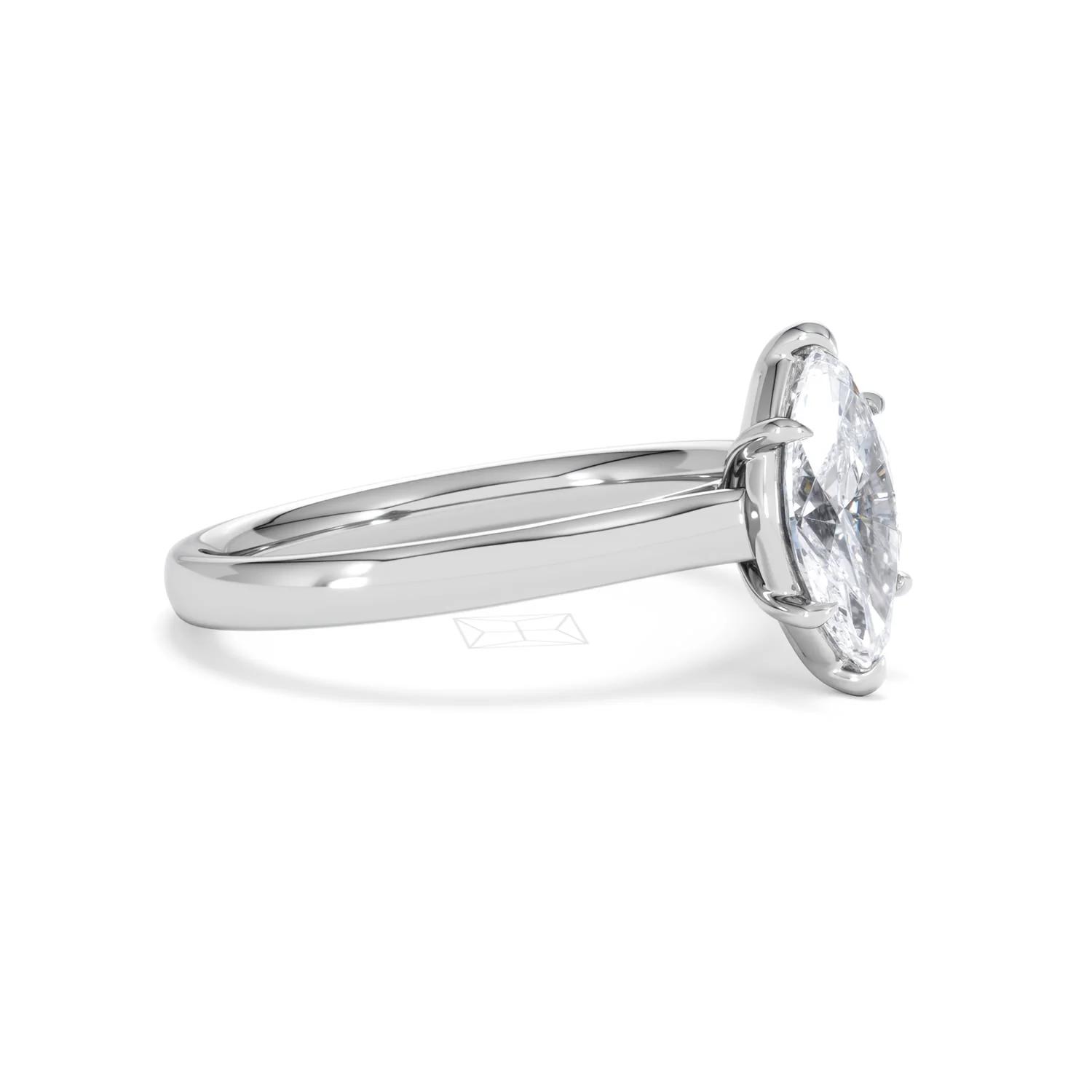 Amora Marquise 1.00ct Lab Diamond Engagement Ring F/VS Set in 18K White Gold - Image 21