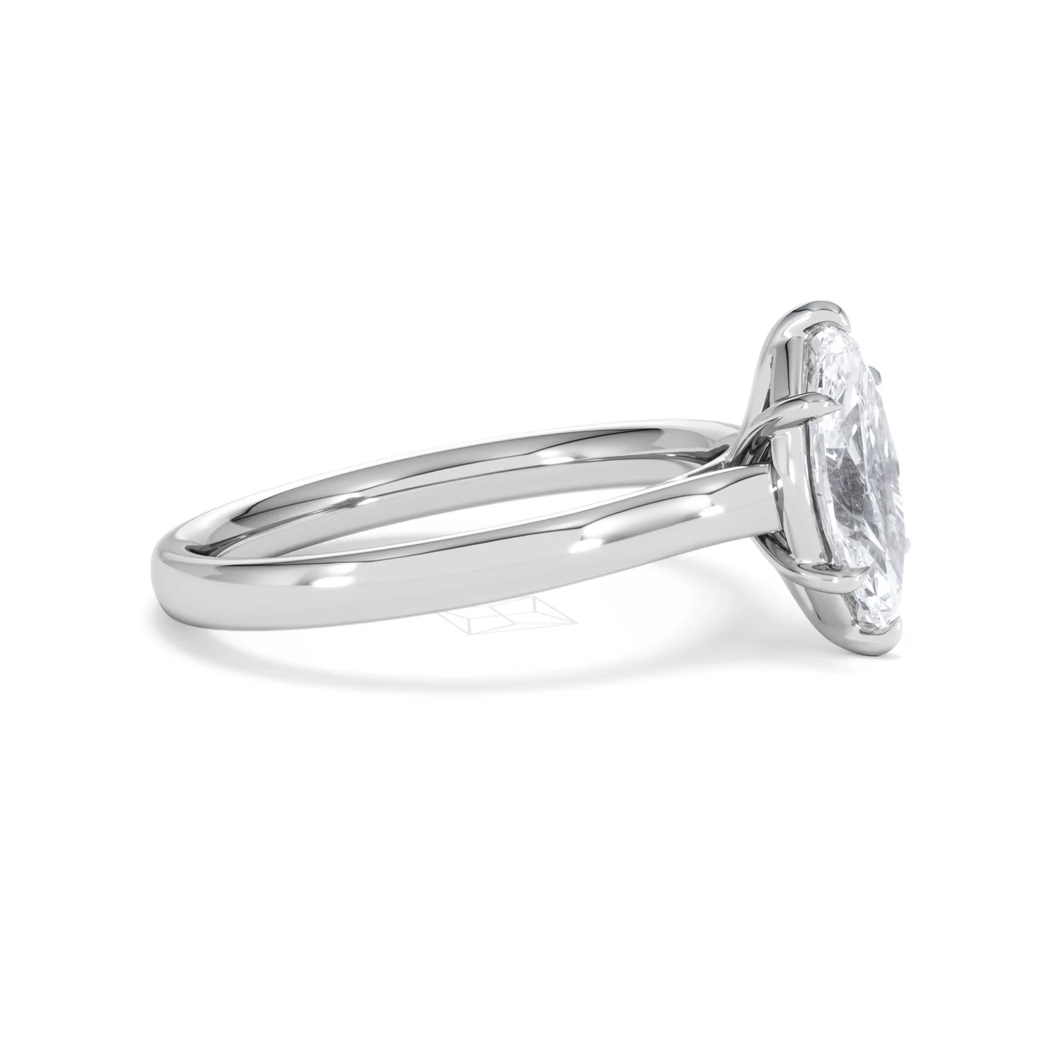 Amora Marquise 1.00ct Lab Diamond Engagement Ring F/VS Set in 18K White Gold - Image 24