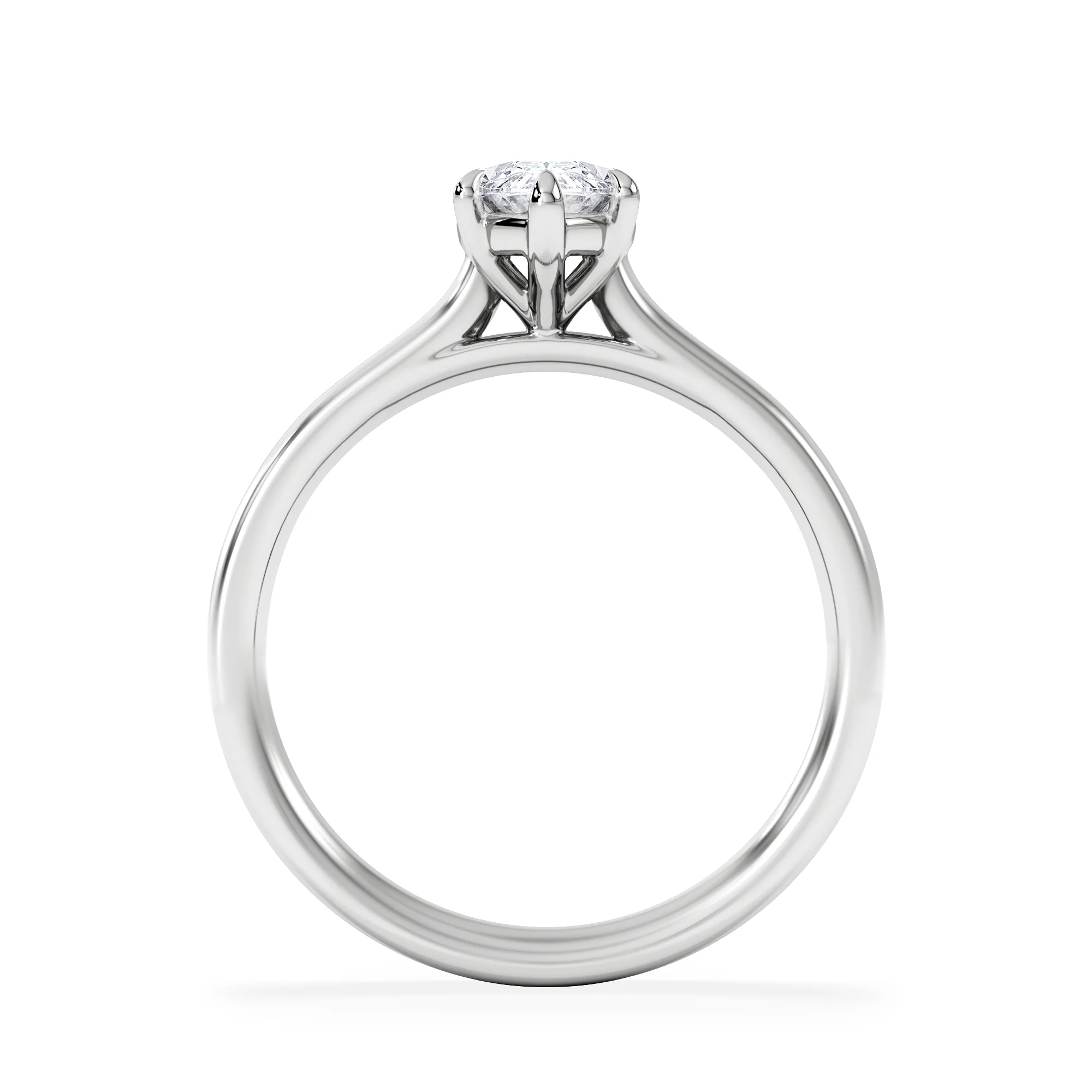 Amora Marquise 1.00ct Lab Diamond Engagement Ring F/VS Set in 18K White Gold - Image 3