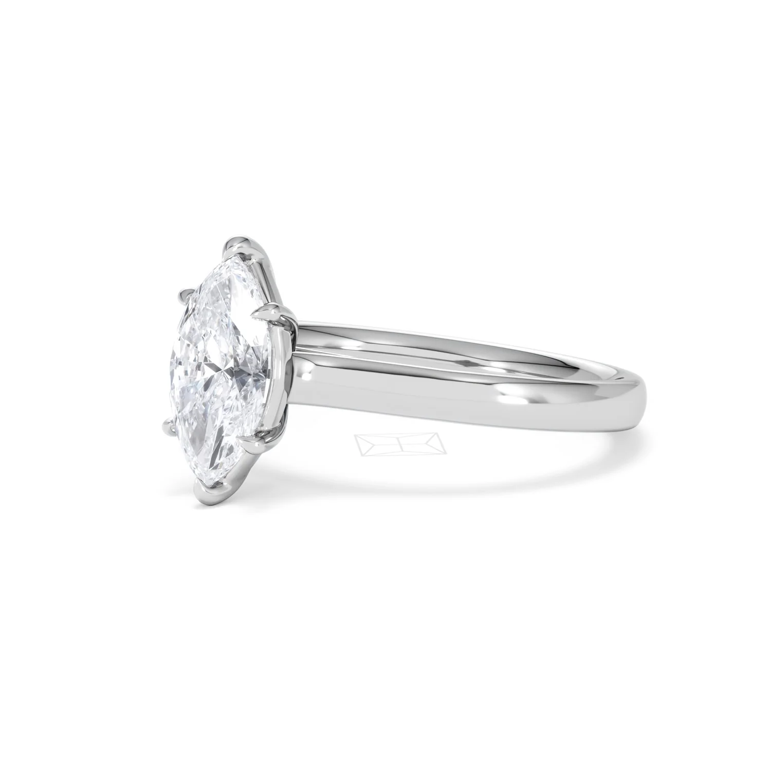 Amora Marquise 1.00ct Lab Diamond Engagement Ring F/VS Set in 18K White Gold - Image 80