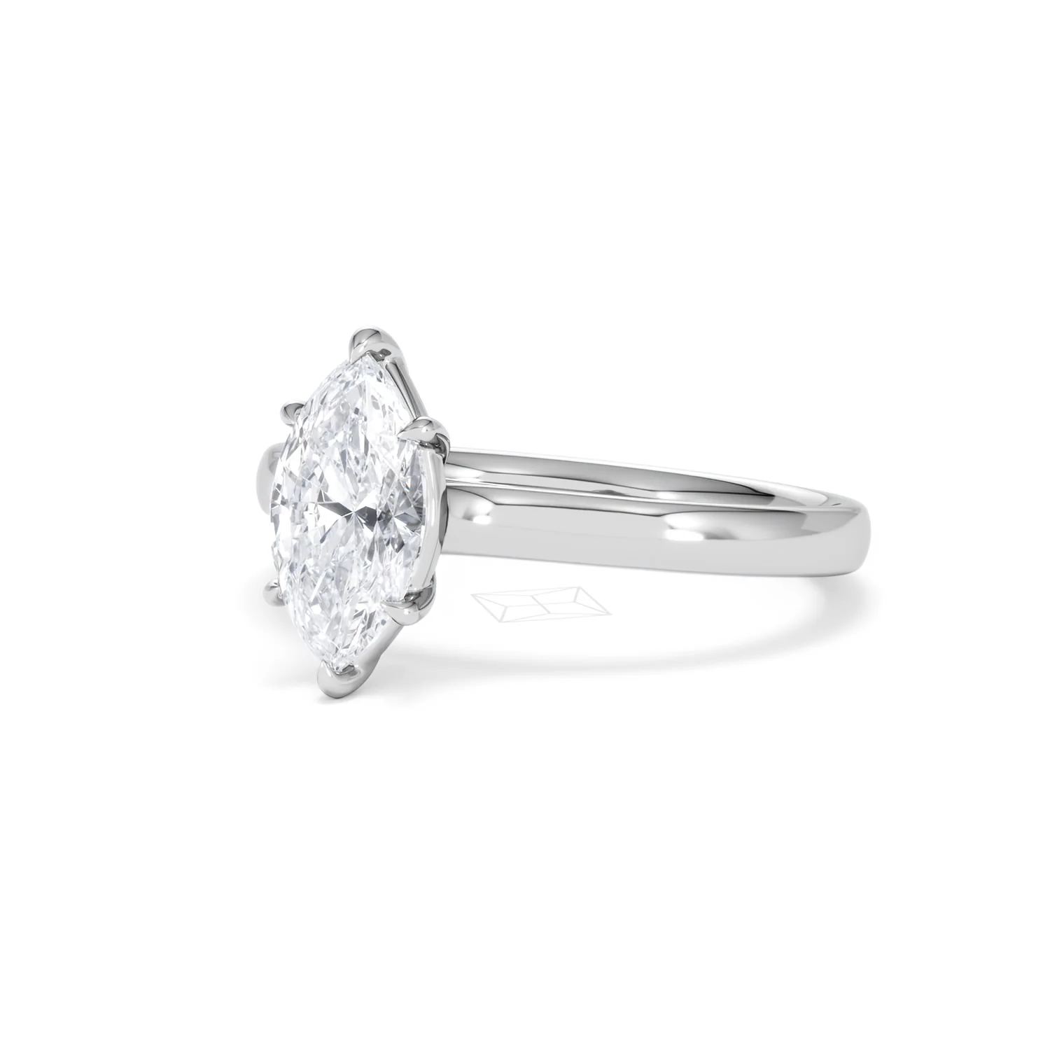 Amora Marquise 1.00ct Lab Diamond Engagement Ring F/VS Set in 18K White Gold - Image 82