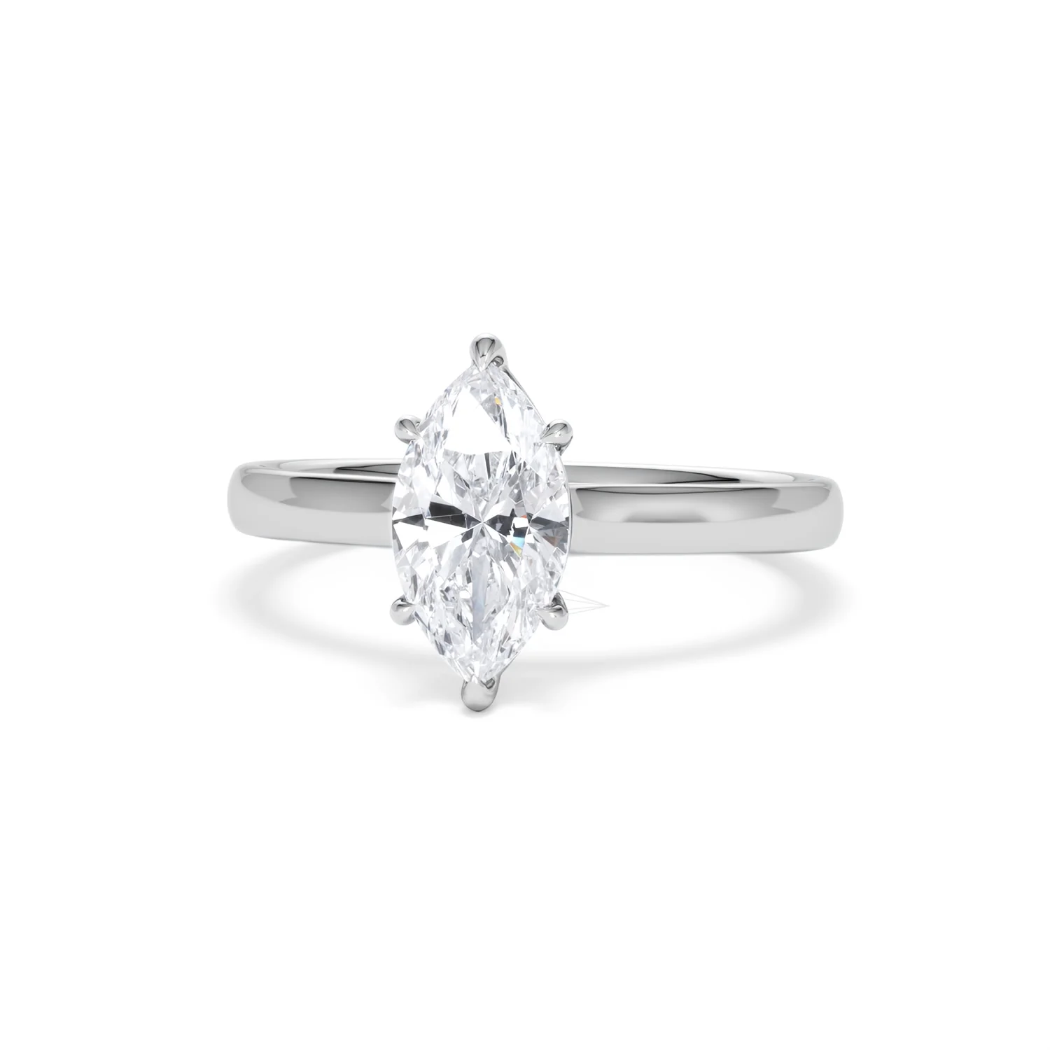 Amora Marquise 1.00ct Lab Diamond Engagement Ring F/VS Set in 18K White Gold - Image 87