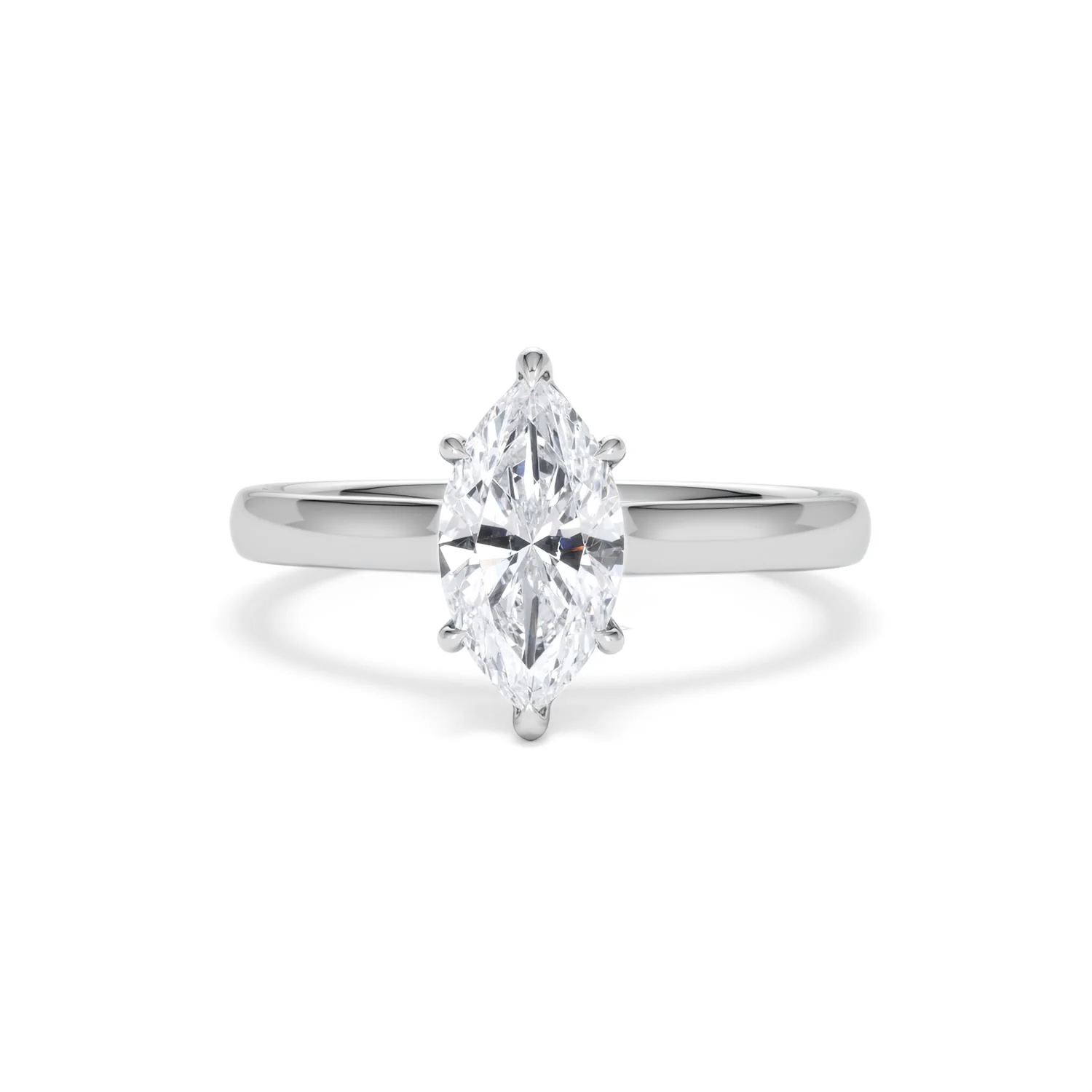 Amora Marquise 1.00ct Lab Diamond Engagement Ring F/VS Set in 18K White Gold - Image 88