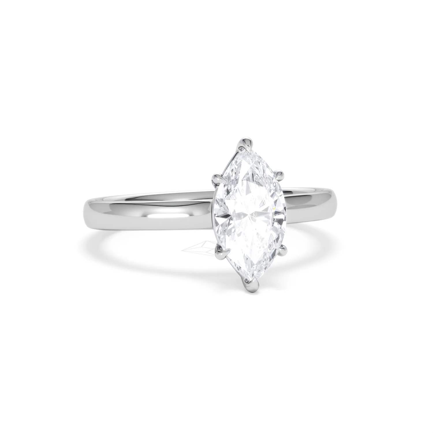 Amora Marquise 1.00ct Lab Diamond Engagement Ring F/VS Set in Platinum - Image 12