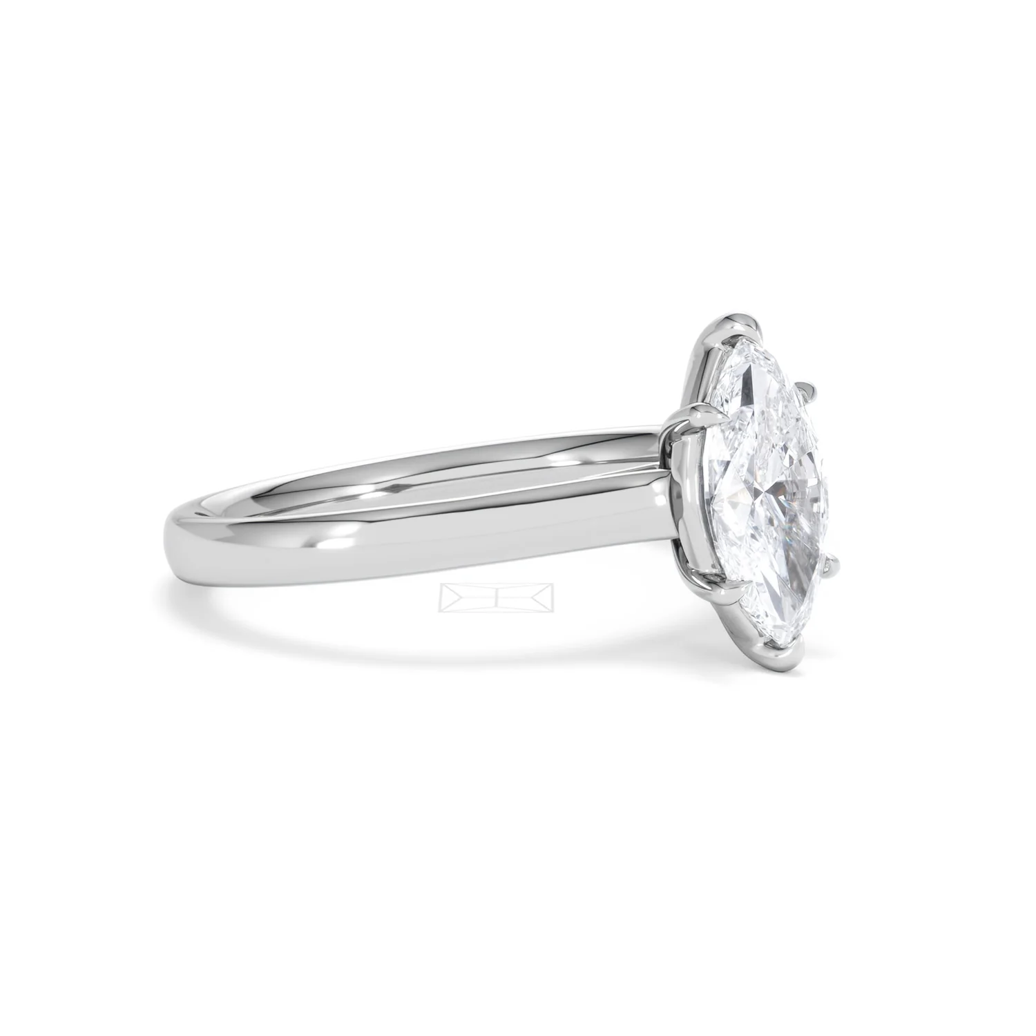 Amora Marquise 1.00ct Lab Diamond Engagement Ring F/VS Set in Platinum - Image 19