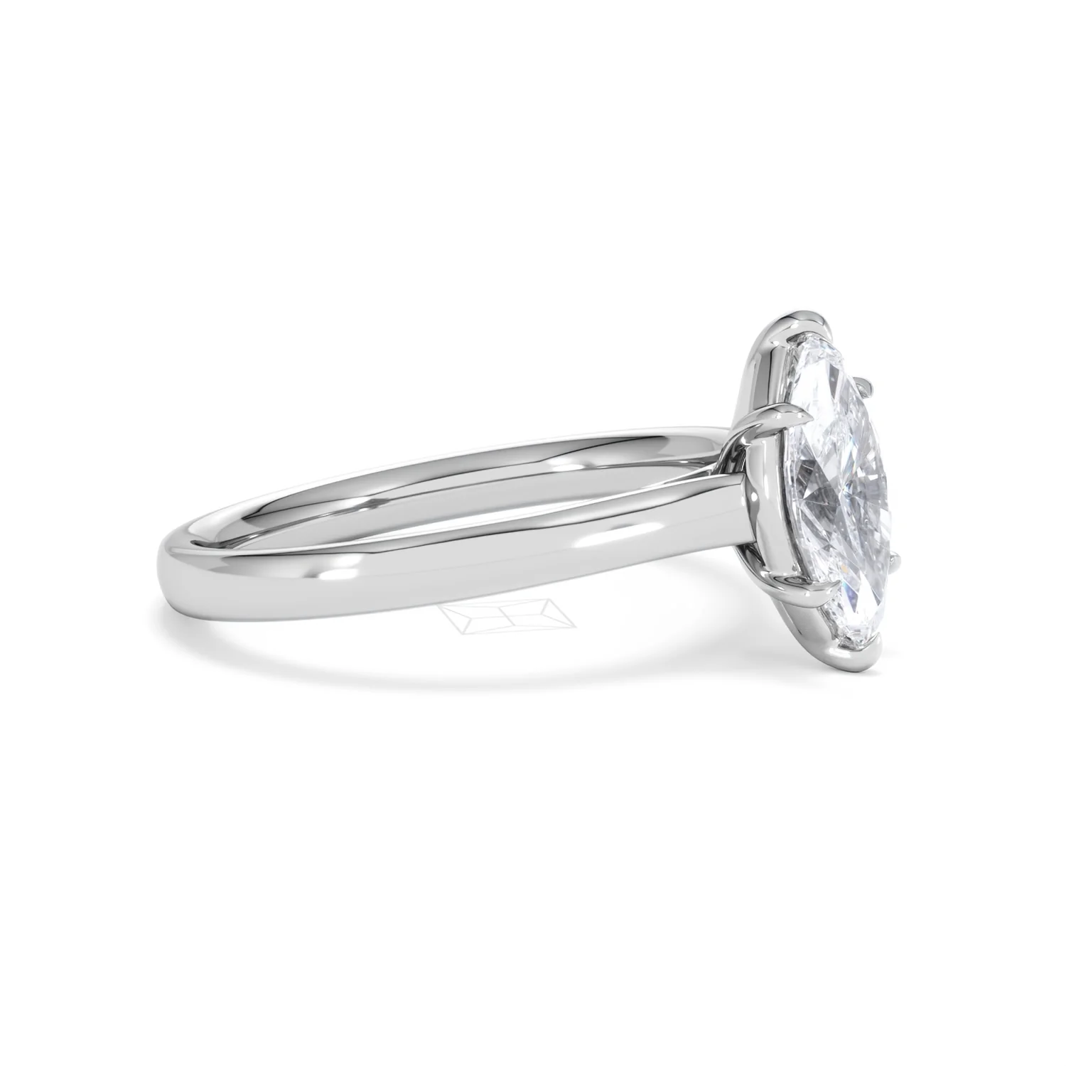 Amora Marquise 1.00ct Lab Diamond Engagement Ring F/VS Set in Platinum - Image 22