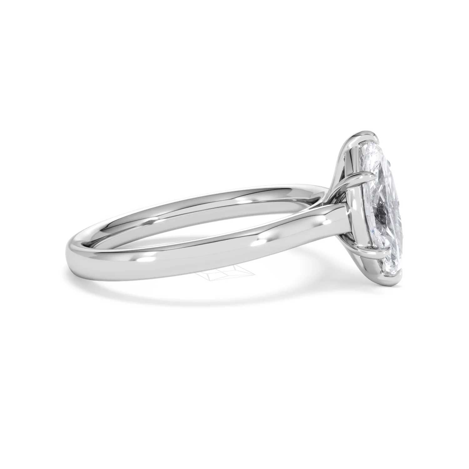 Amora Marquise 1.00ct Lab Diamond Engagement Ring F/VS Set in Platinum - Image 25