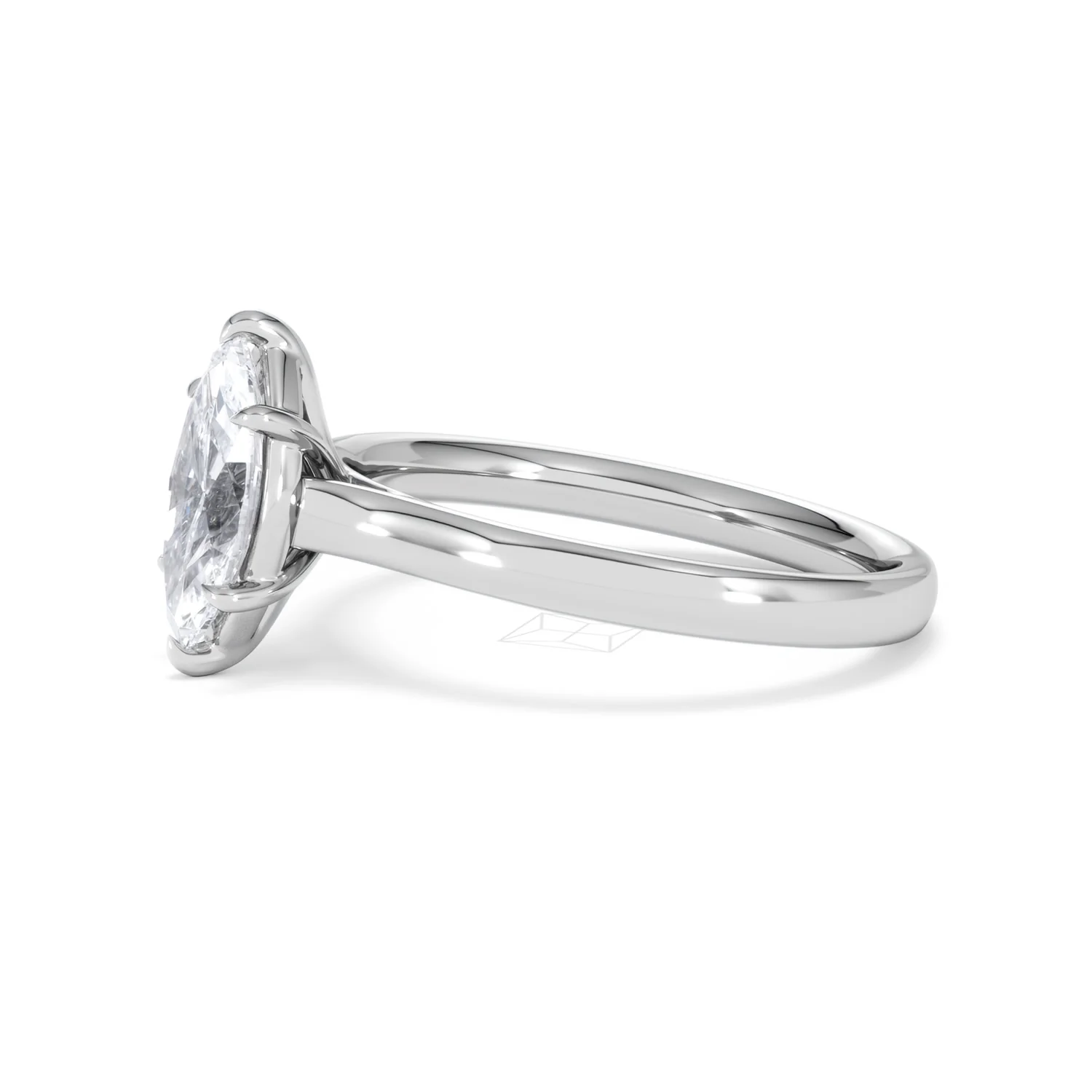 Amora Marquise 1.00ct Lab Diamond Engagement Ring F/VS Set in Platinum - Image 74