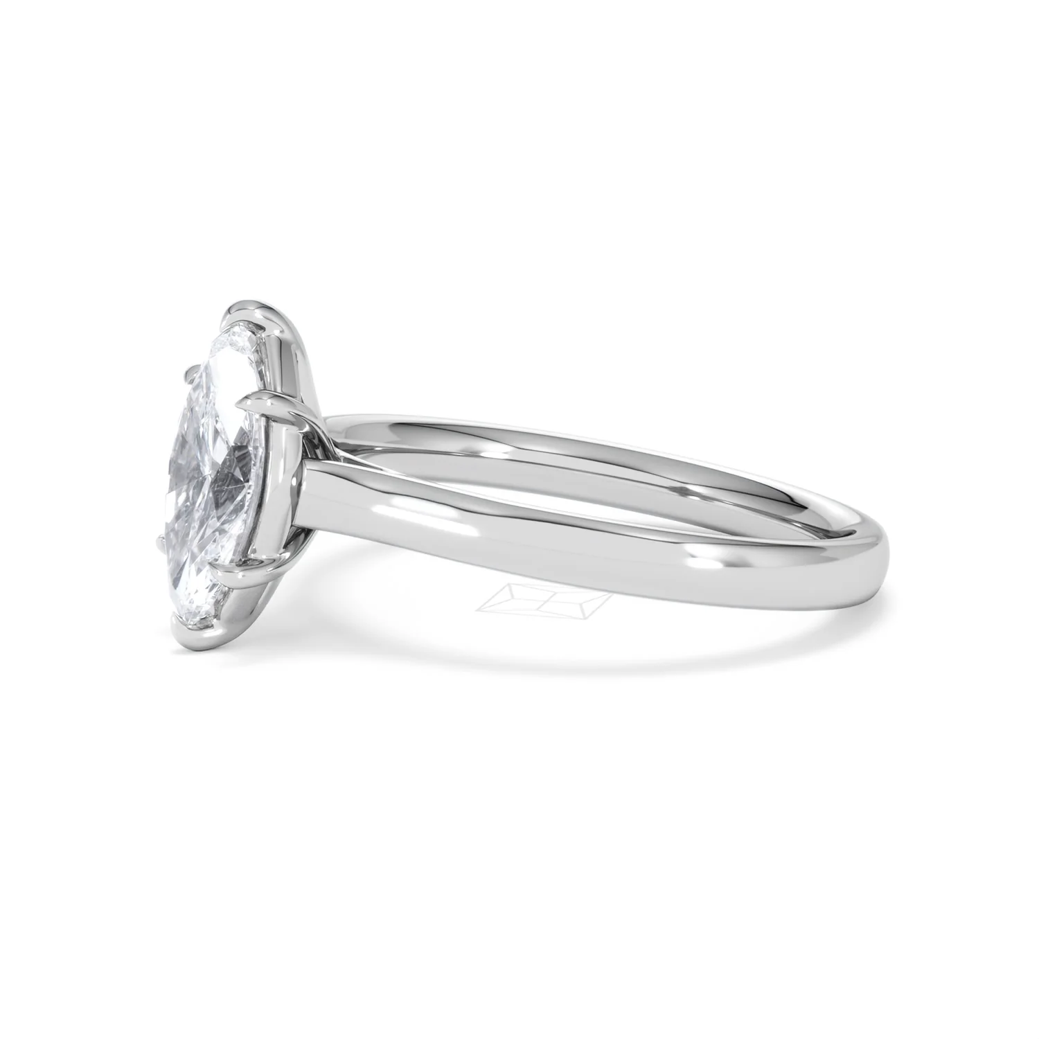 Amora Marquise 1.00ct Lab Diamond Engagement Ring F/VS Set in Platinum - Image 75