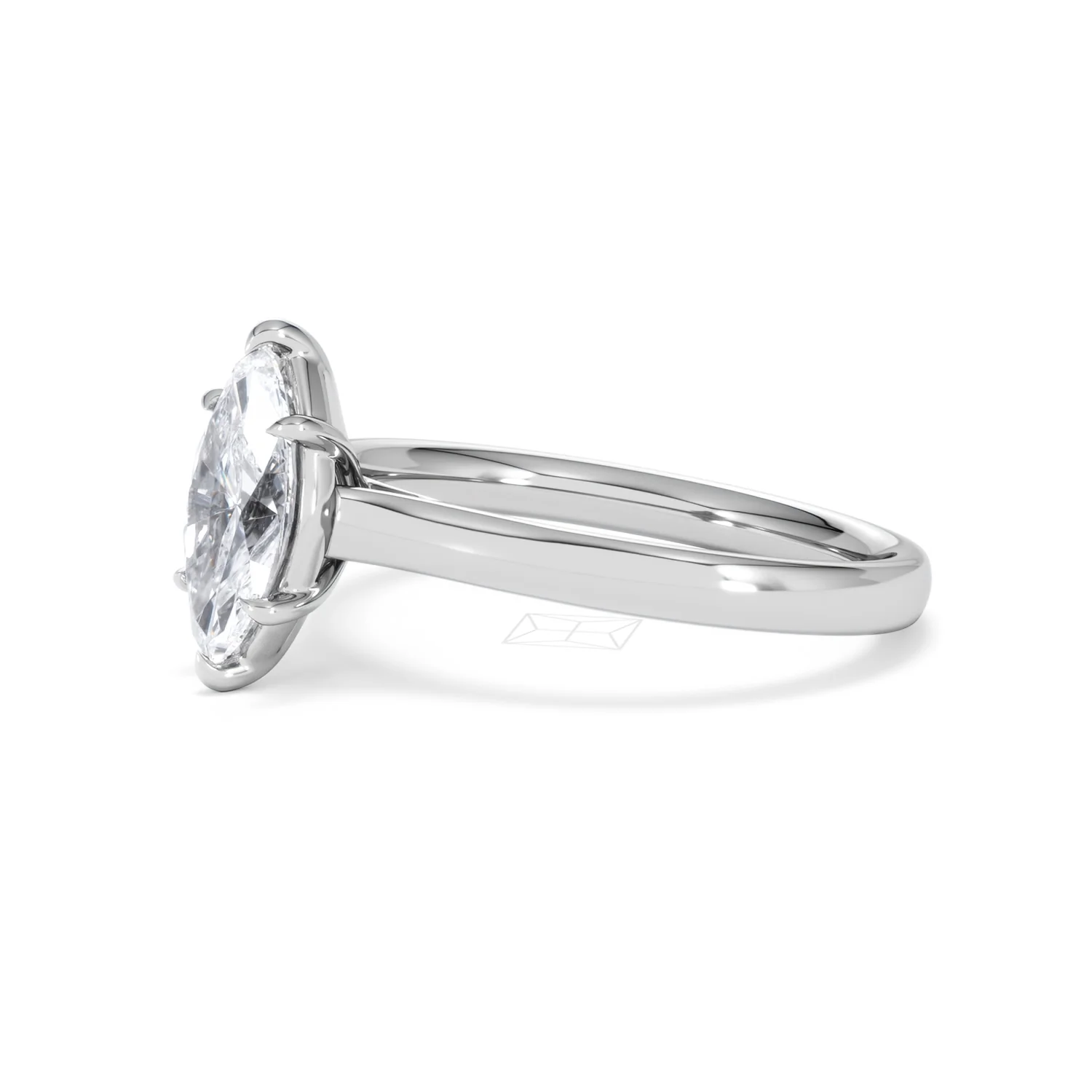Amora Marquise 1.00ct Lab Diamond Engagement Ring F/VS Set in Platinum - Image 76