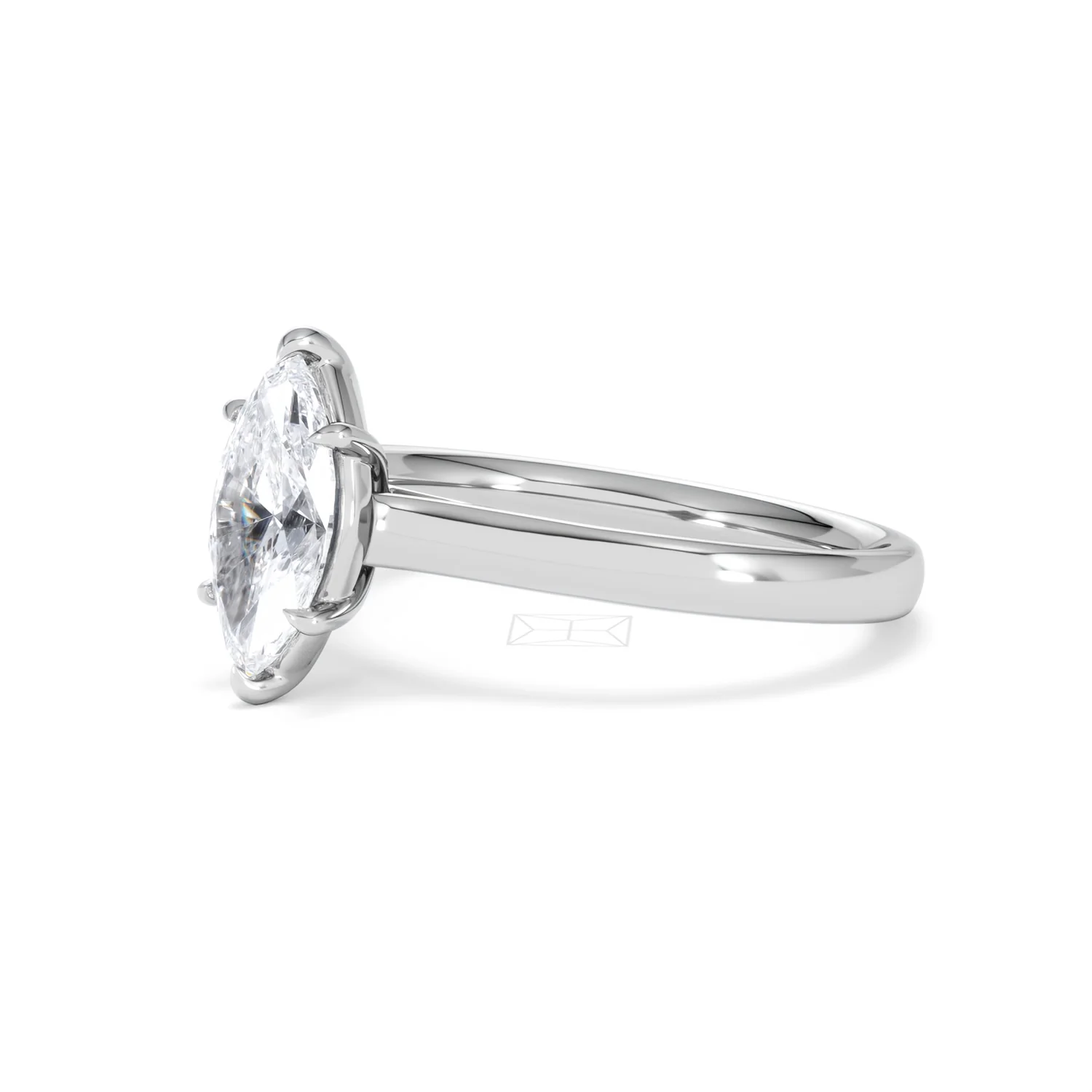 Amora Marquise 1.00ct Lab Diamond Engagement Ring F/VS Set in Platinum - Image 78