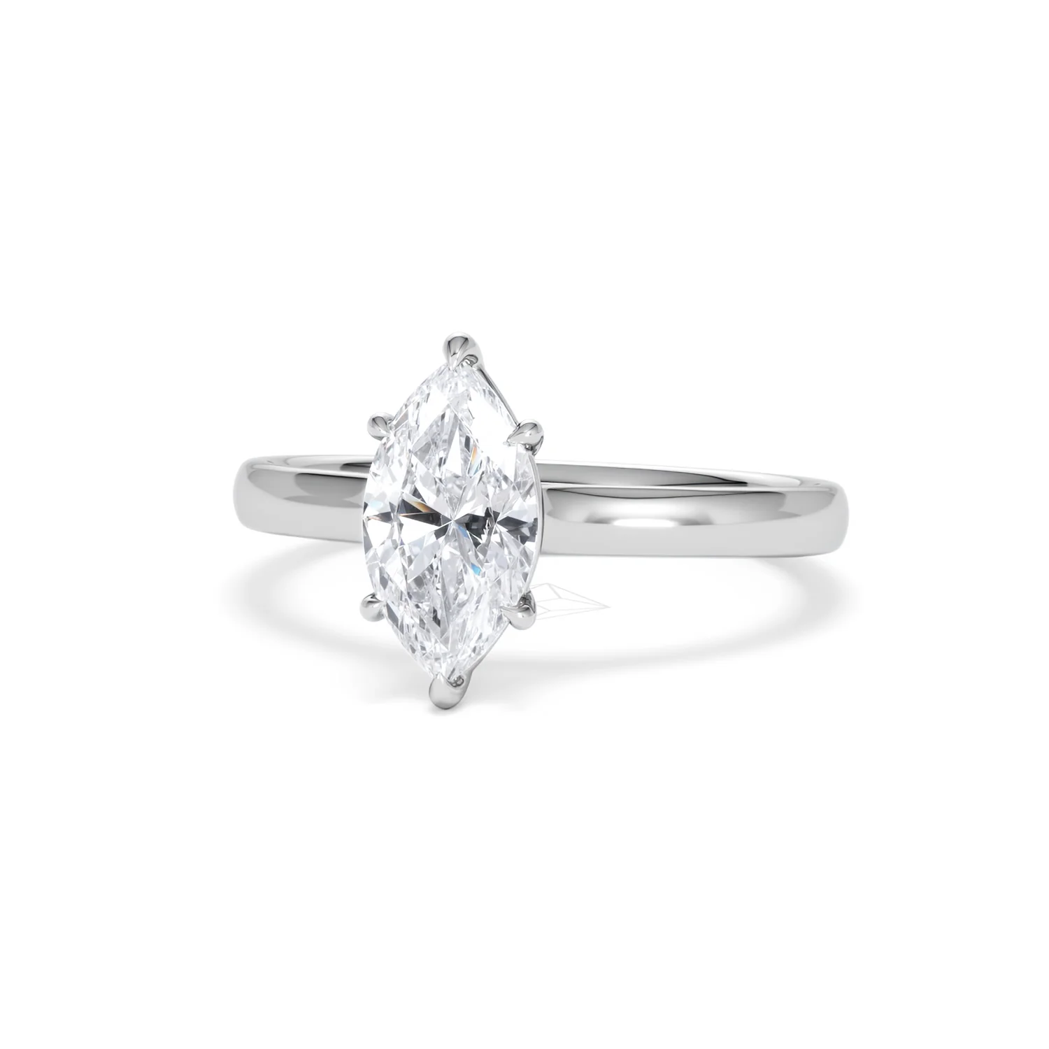 Amora Marquise 1.00ct Lab Diamond Engagement Ring F/VS Set in Platinum - Image 86