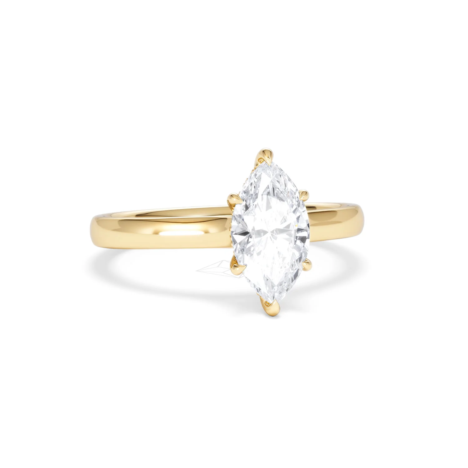Amora Marquise 1.07ct Hidden Halo Lab Diamond Engagement Ring F/VS Set in 18K Gold - Image 13