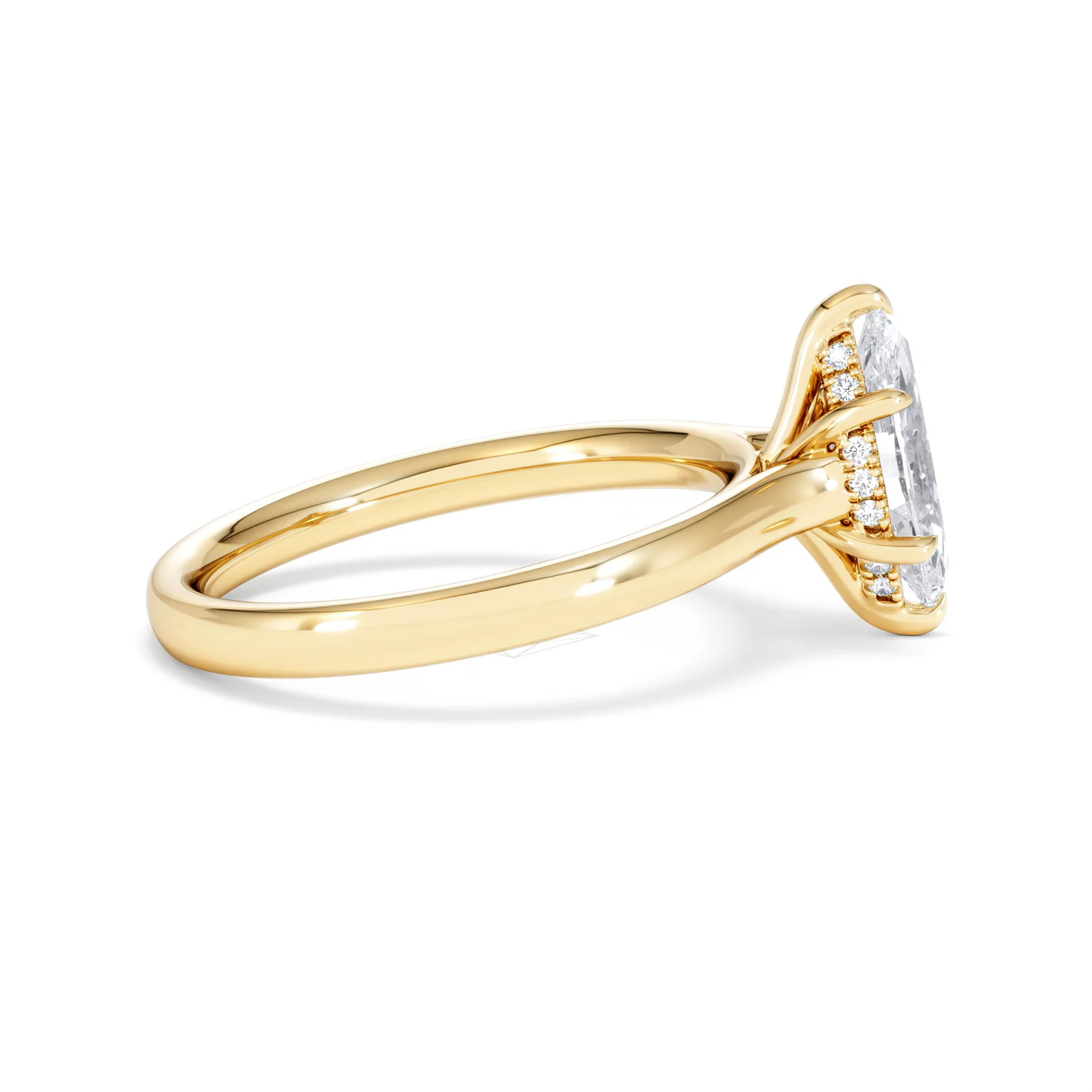 Amora Marquise 1.07ct Hidden Halo Lab Diamond Engagement Ring F/VS Set in 18K Gold - Image 30