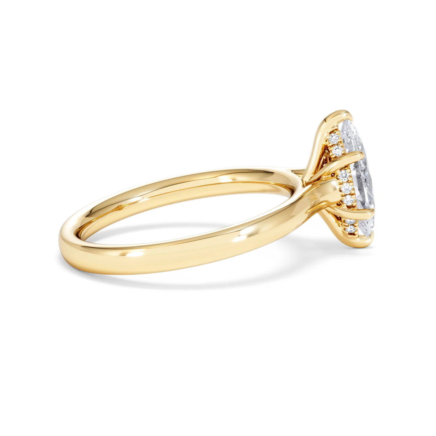Amora Marquise 1.07ct Hidden Halo Lab Diamond Engagement Ring F/VS Set in 18K Gold - Image 32
