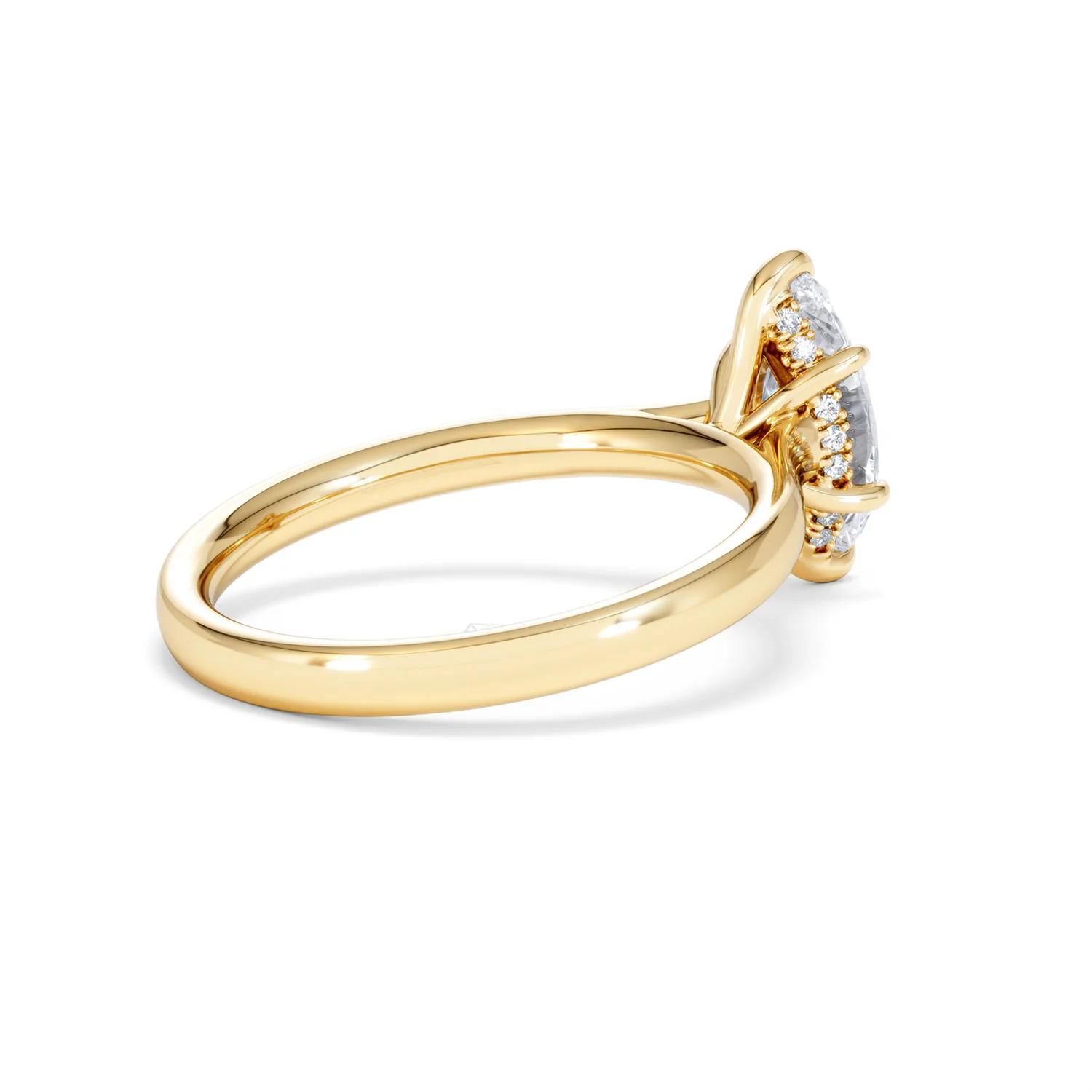 Amora Marquise 1.07ct Hidden Halo Lab Diamond Engagement Ring F/VS Set in 18K Gold - Image 38