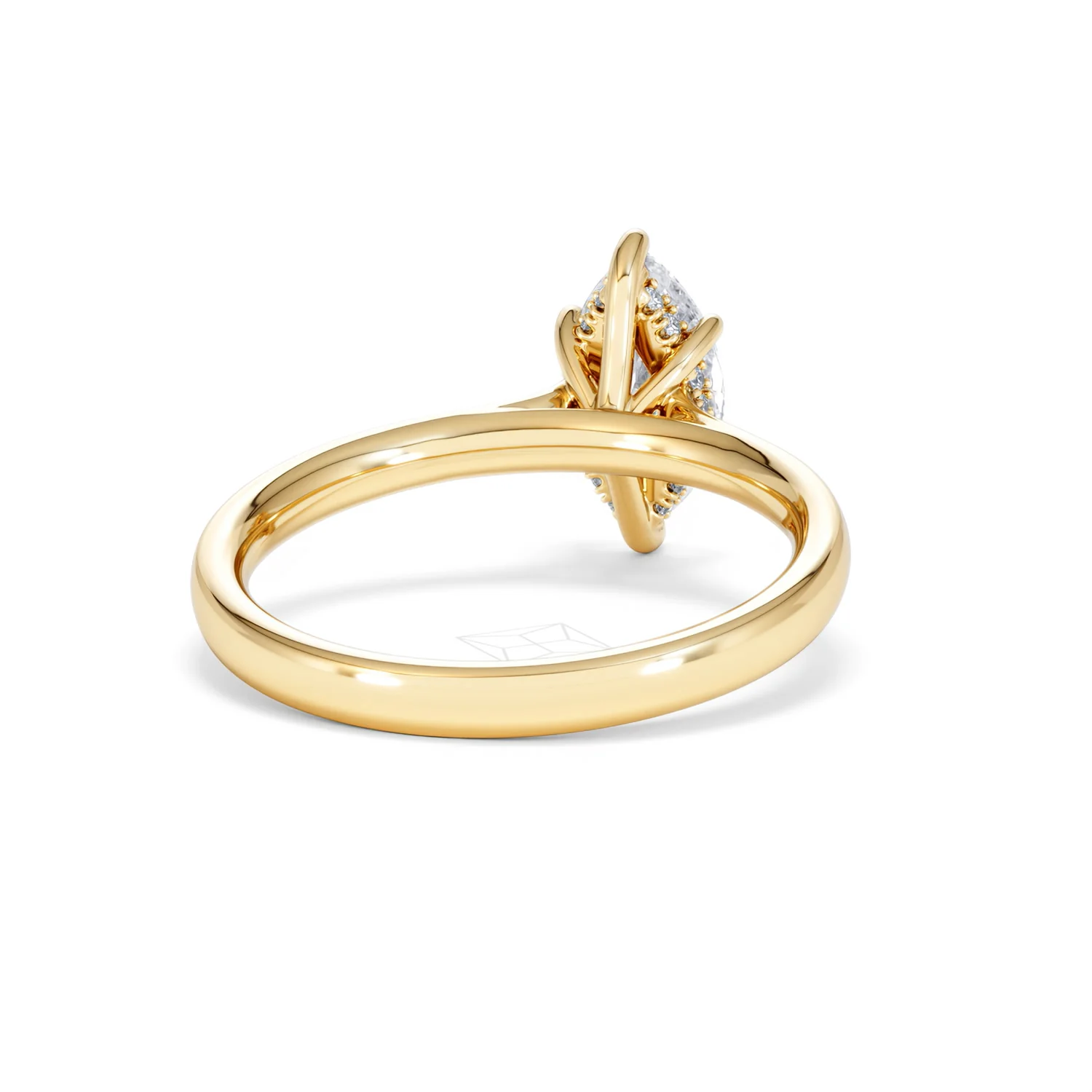 Amora Marquise 1.07ct Hidden Halo Lab Diamond Engagement Ring F/VS Set in 18K Gold - Image 46
