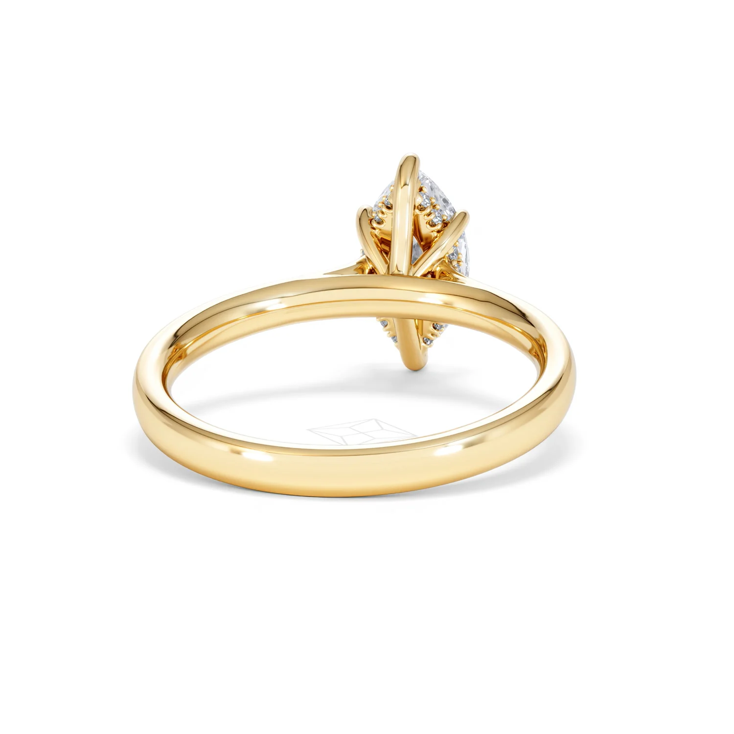 Amora Marquise 1.07ct Hidden Halo Lab Diamond Engagement Ring F/VS Set in 18K Gold - Image 47
