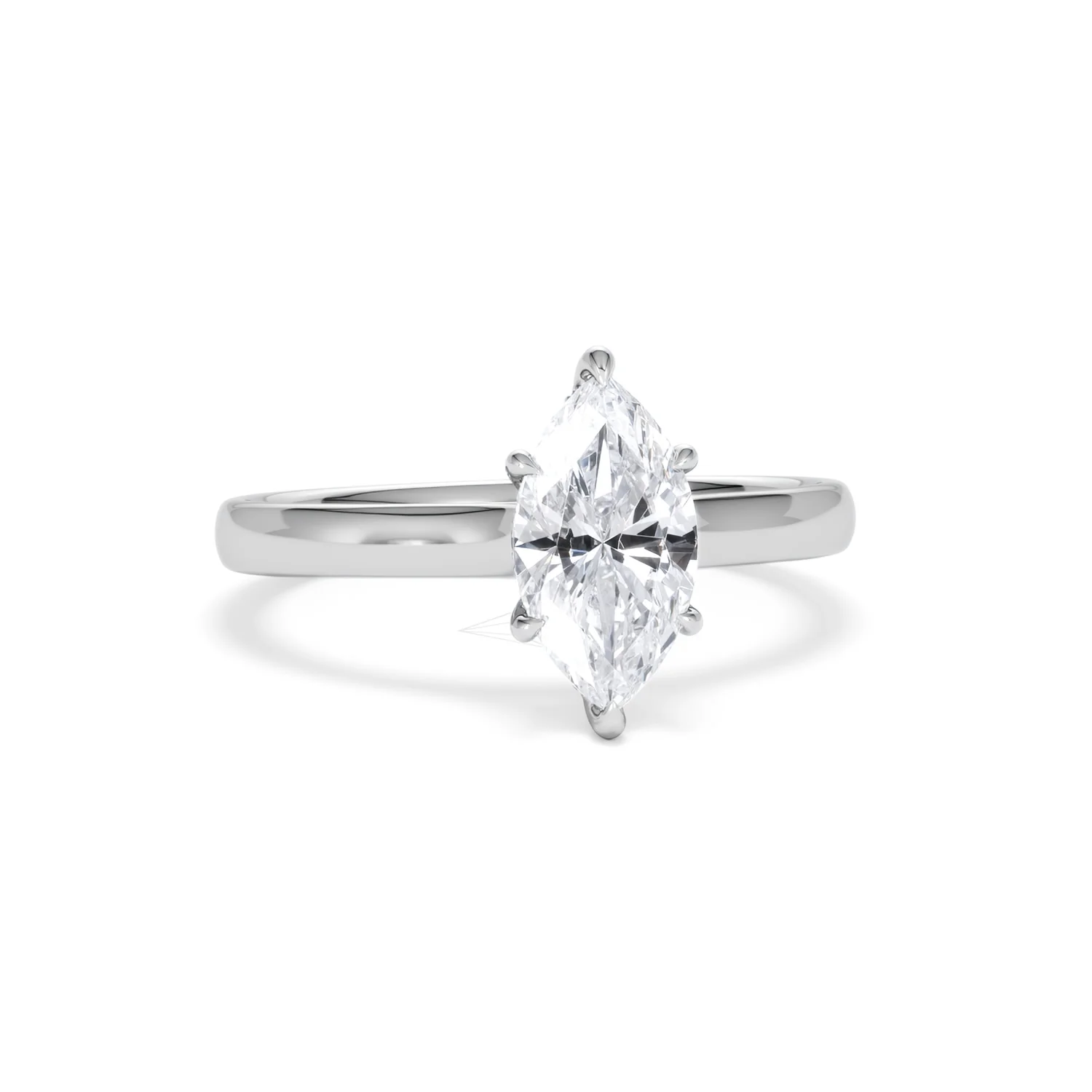 Amora Marquise 1.07ct Hidden Halo Lab Diamond Engagement Ring F/VS Set in 18K White Gold - Image 11